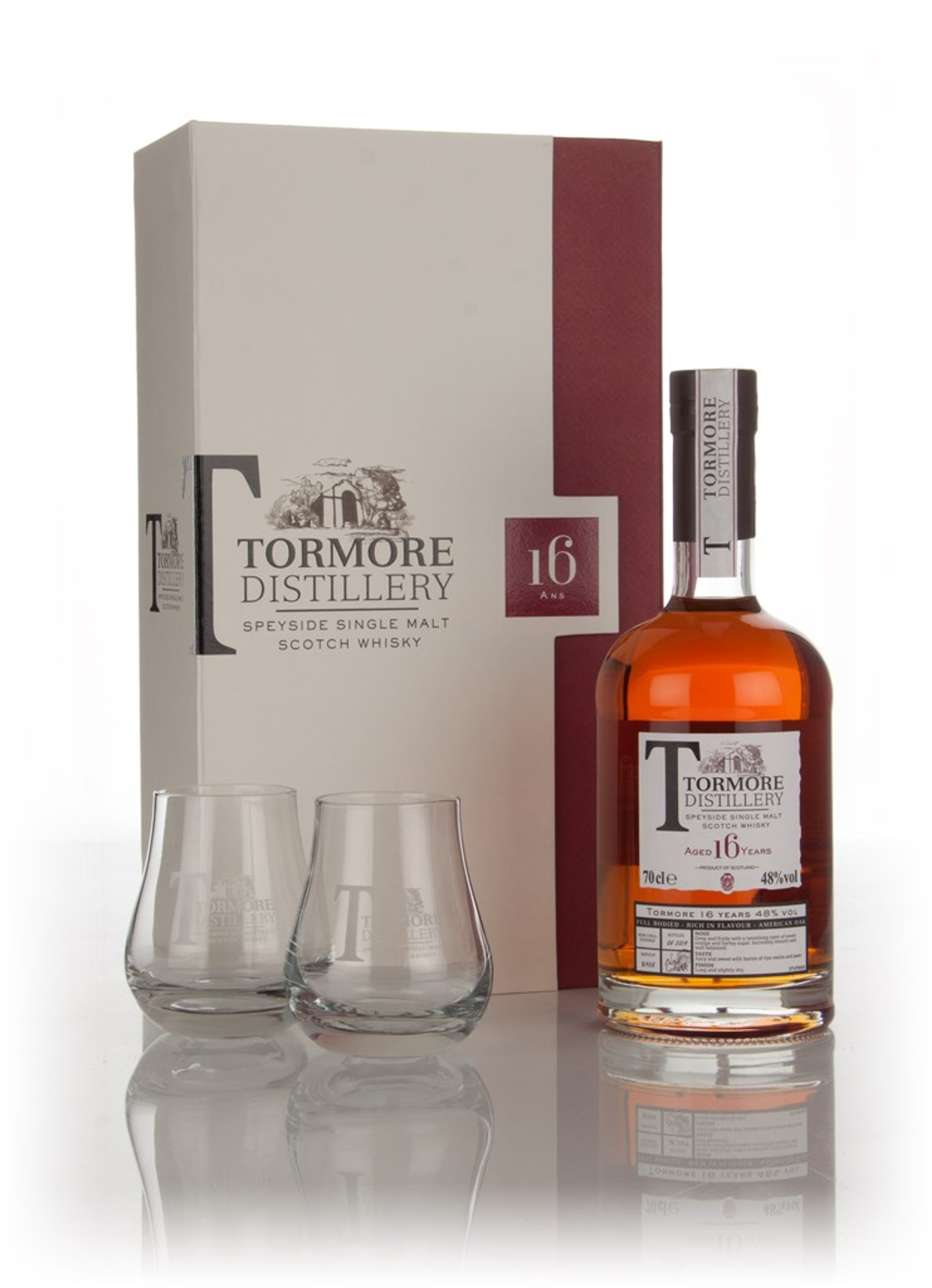 Tormore 16 Year Old with 2x Tasting Glasses 70cl