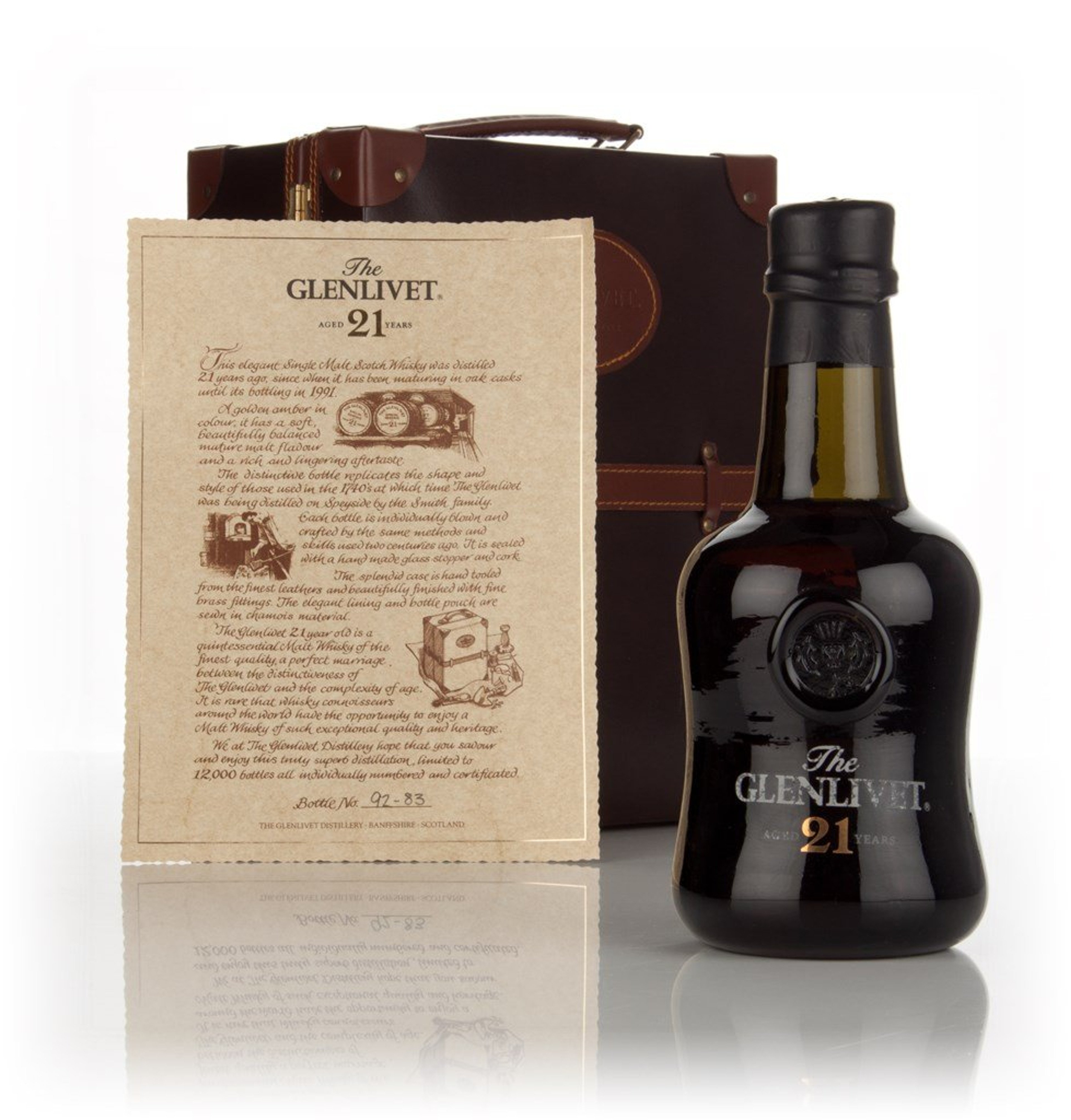 The Glenlivet 21 Year Old (with Leather Suitcase-Styled Presentation Case) 70cl