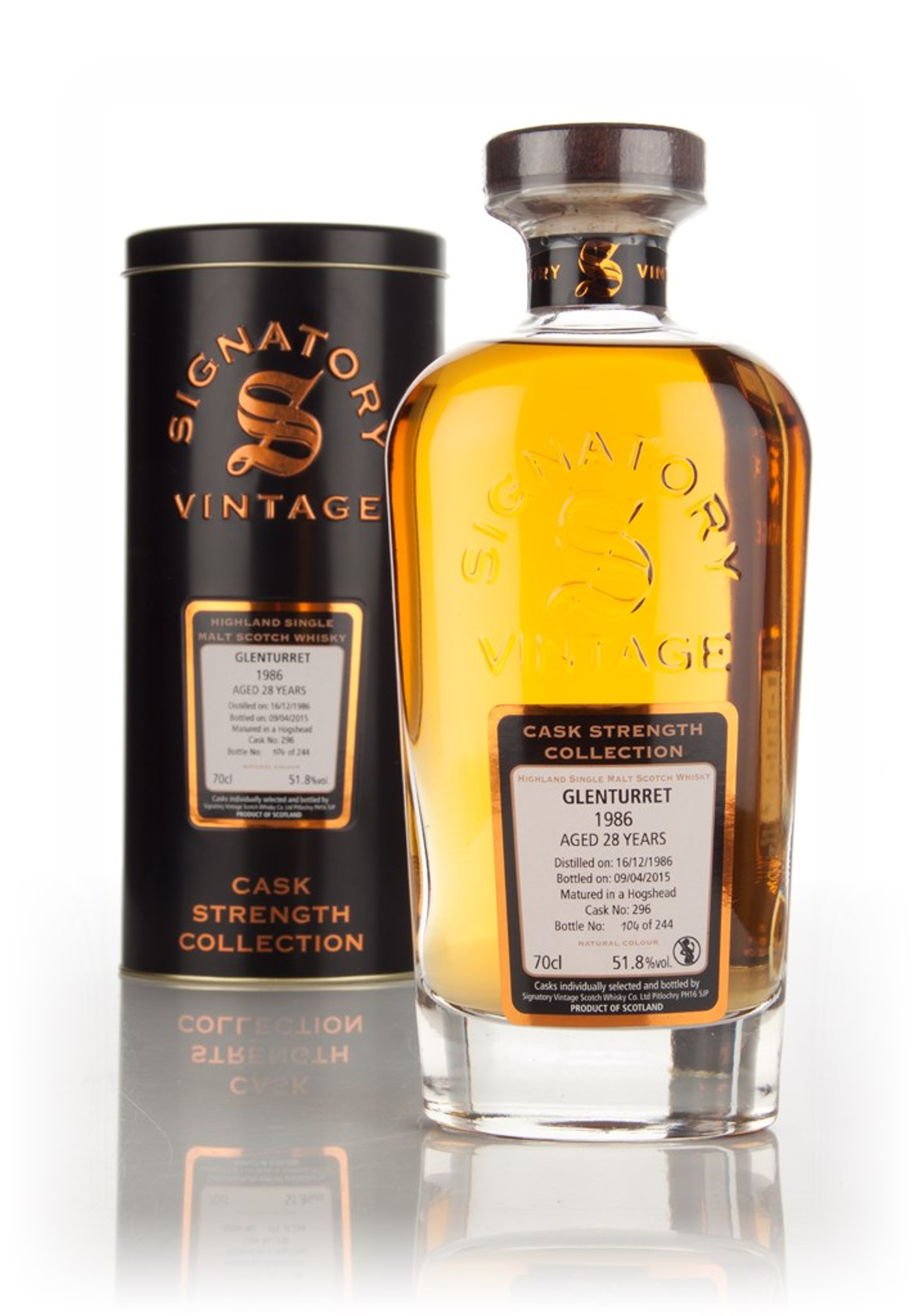 Glenturret 28 Year Old 1986 (cask 296) - Cask Strength Collection (Signatory) 70cl