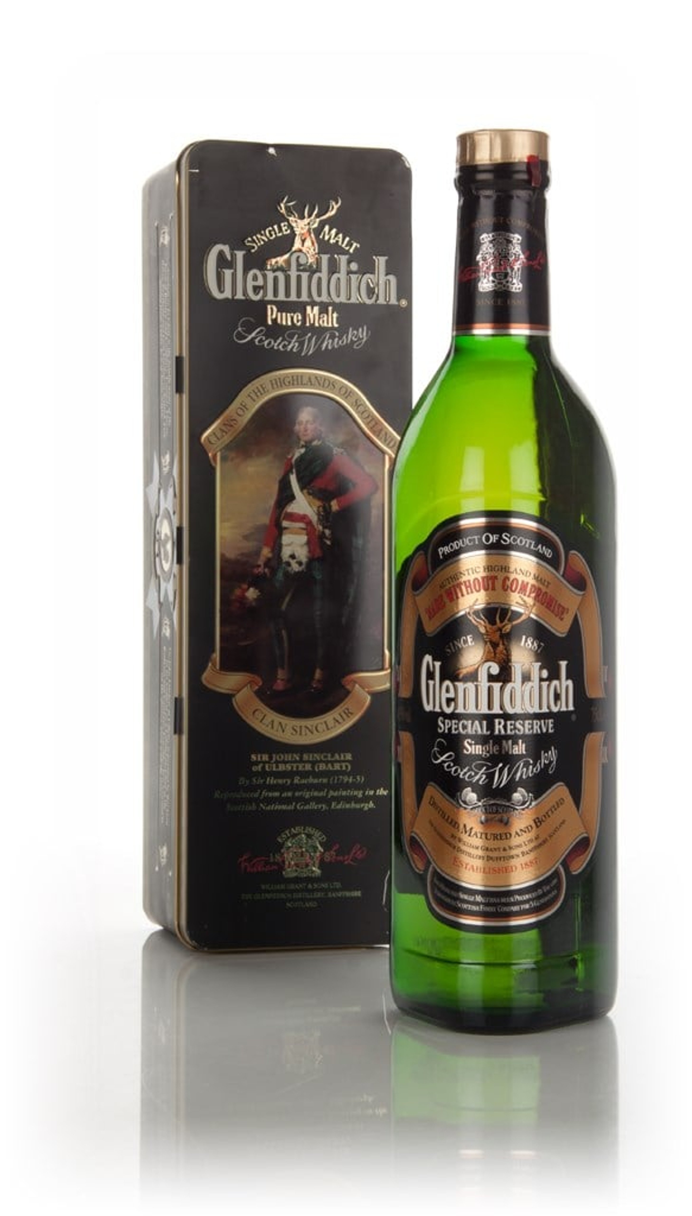 Glenfiddich Pure Malt - Clans of the Highlands (Clan Sinclair) - 1980s 75cl