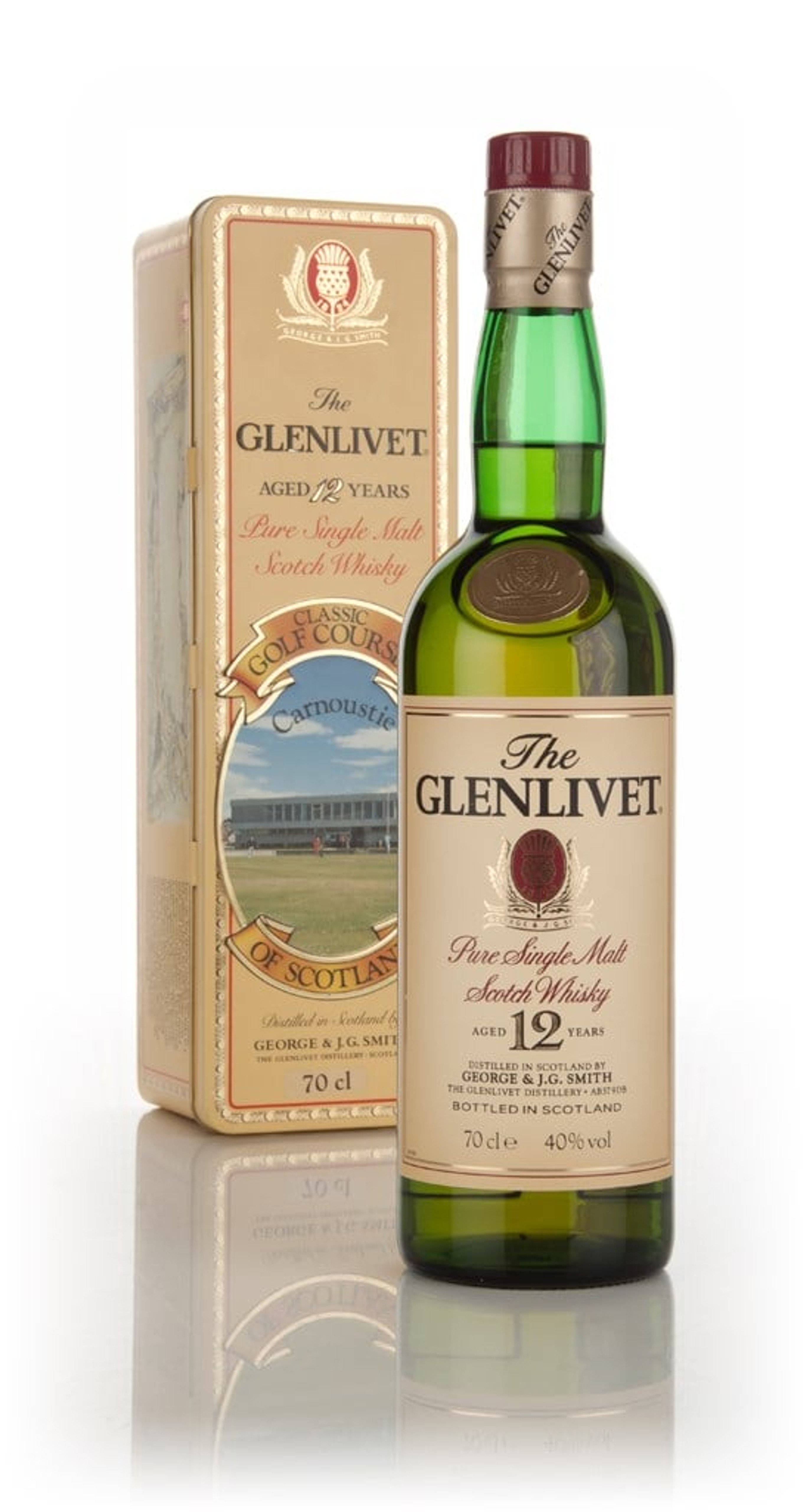 The Glenlivet 12 Year Old - Classic Golf Courses of Scotland (Carnoustie) - 1980s 70cl