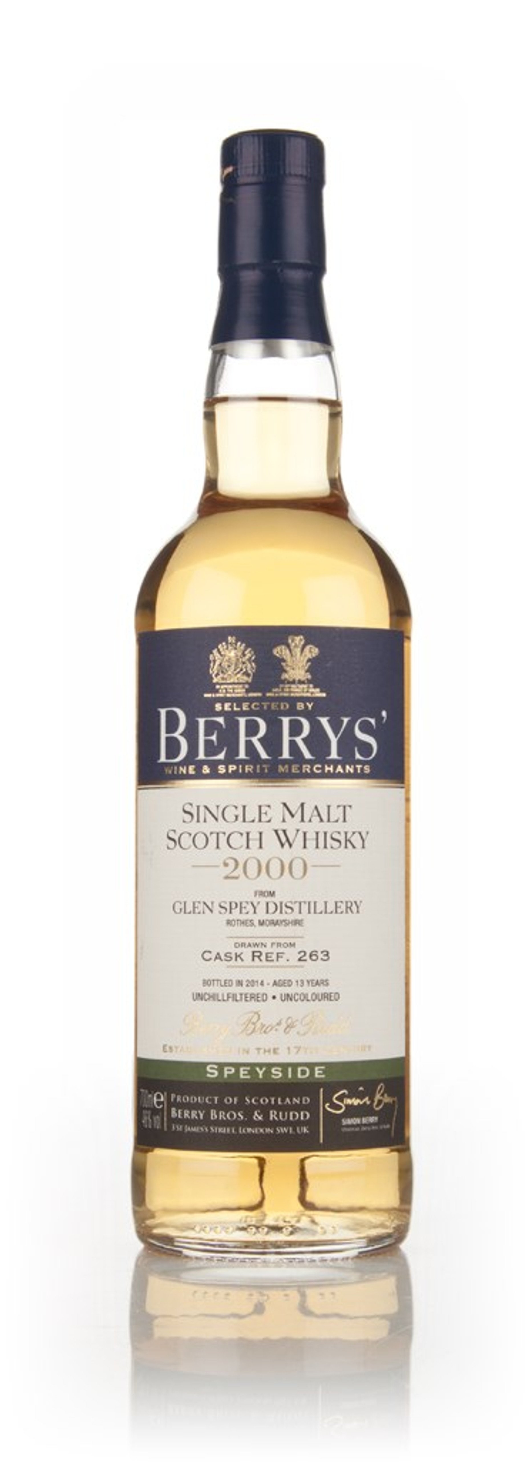 Glen Spey 13 Year Old 2000 (cask 263) - (Berry Bros. & Rudd) 70cl