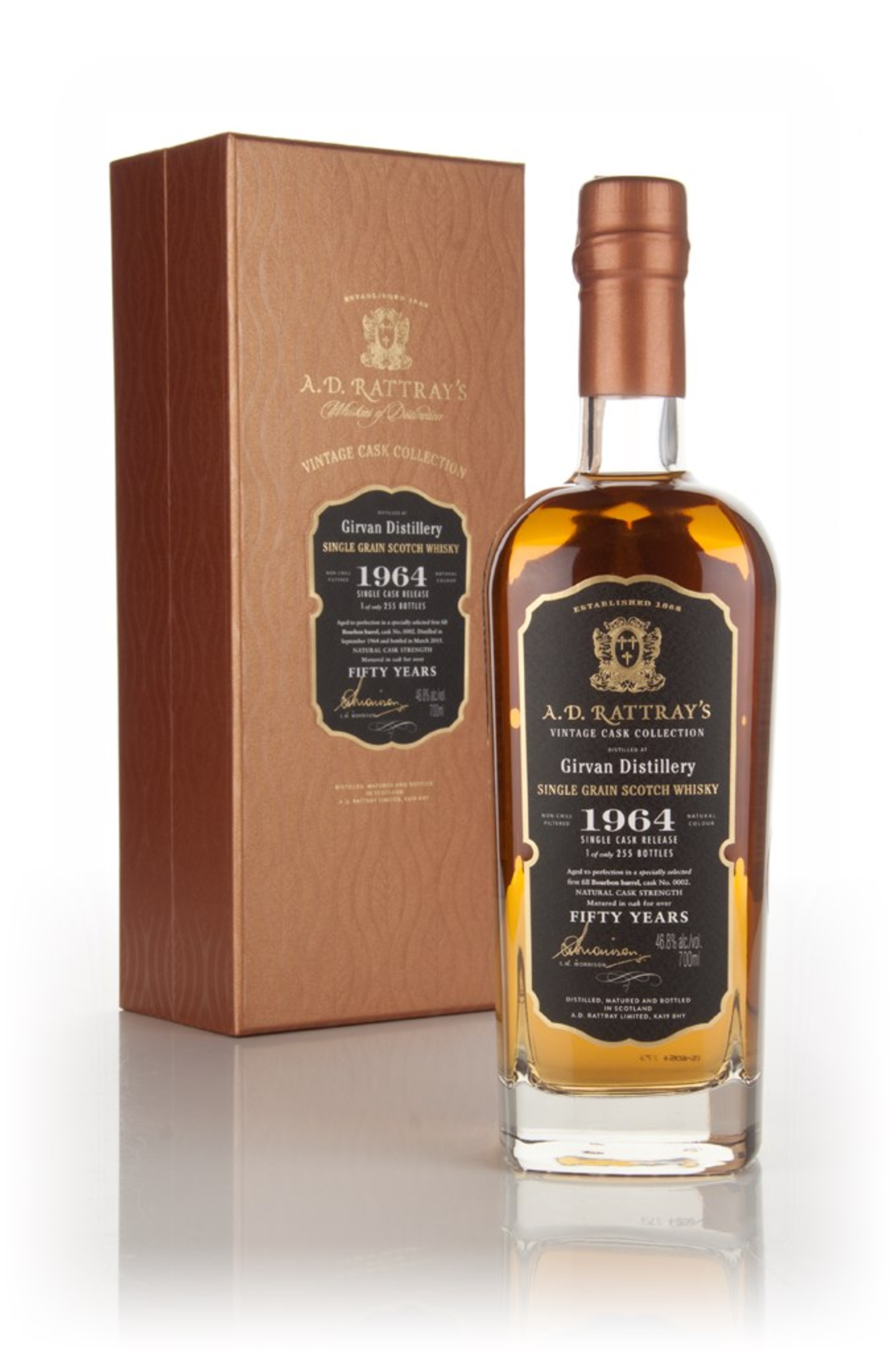 Girvan 50 Year Old 1964 (cask 0002) - Vintage Cask Collection (A.D. Rattray) 70cl