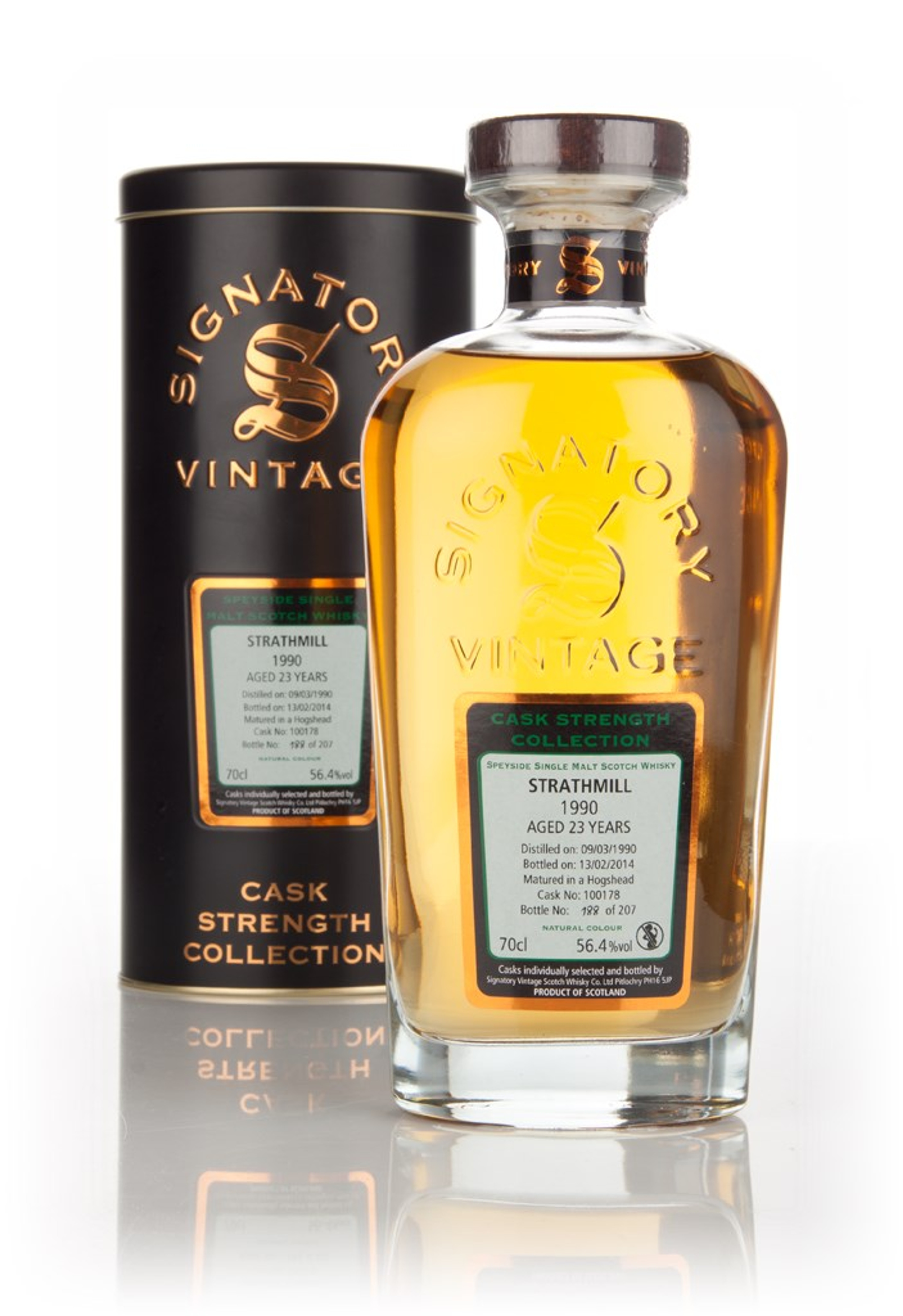 Strathmill 23 Year Old 1990 (cask 100178) - Cask Strength Collection (Signatory) 70cl