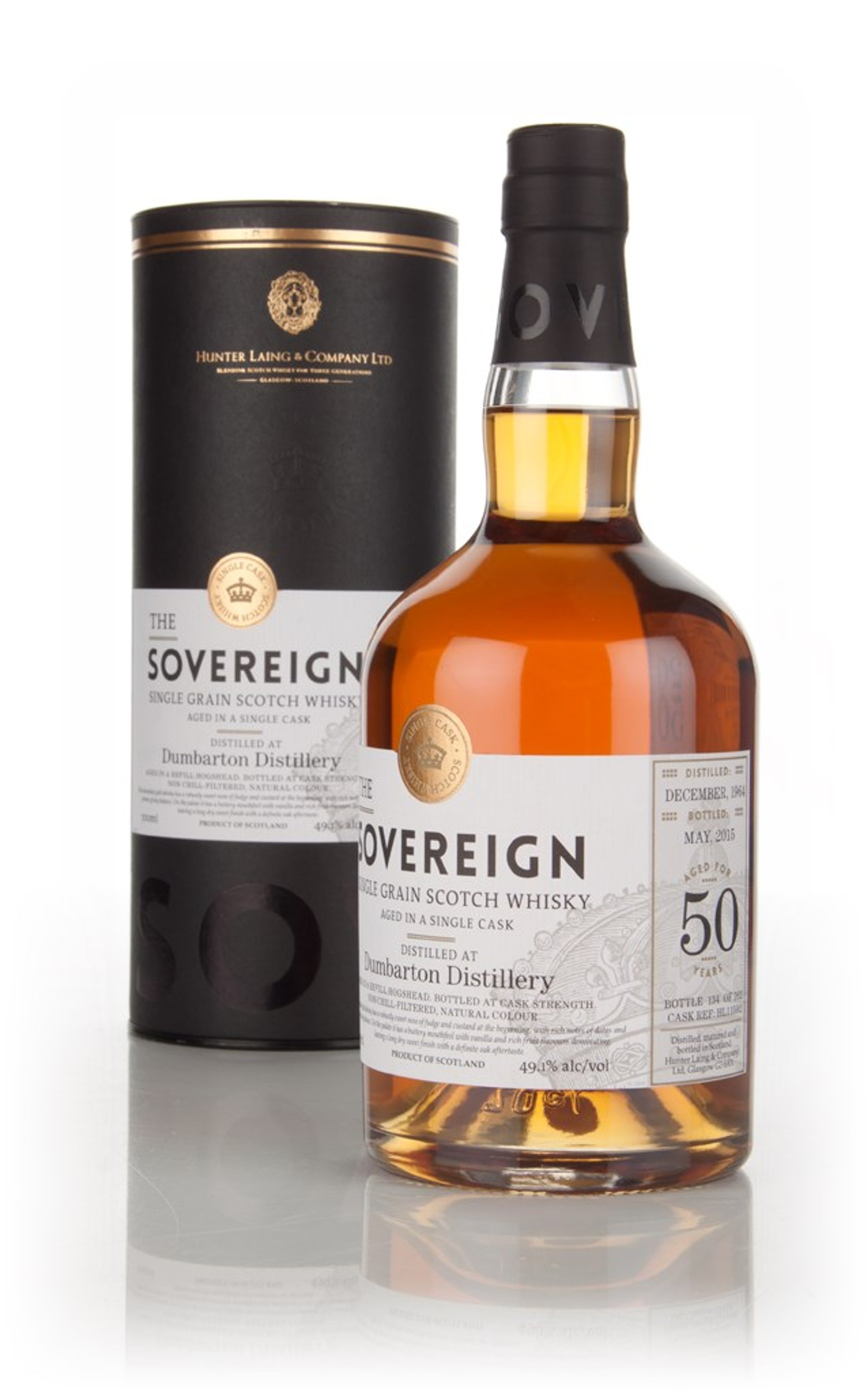 Dumbarton 50 Year Old 1964 (cask 11592) - The Sovereign (Hunter Laing) 70cl