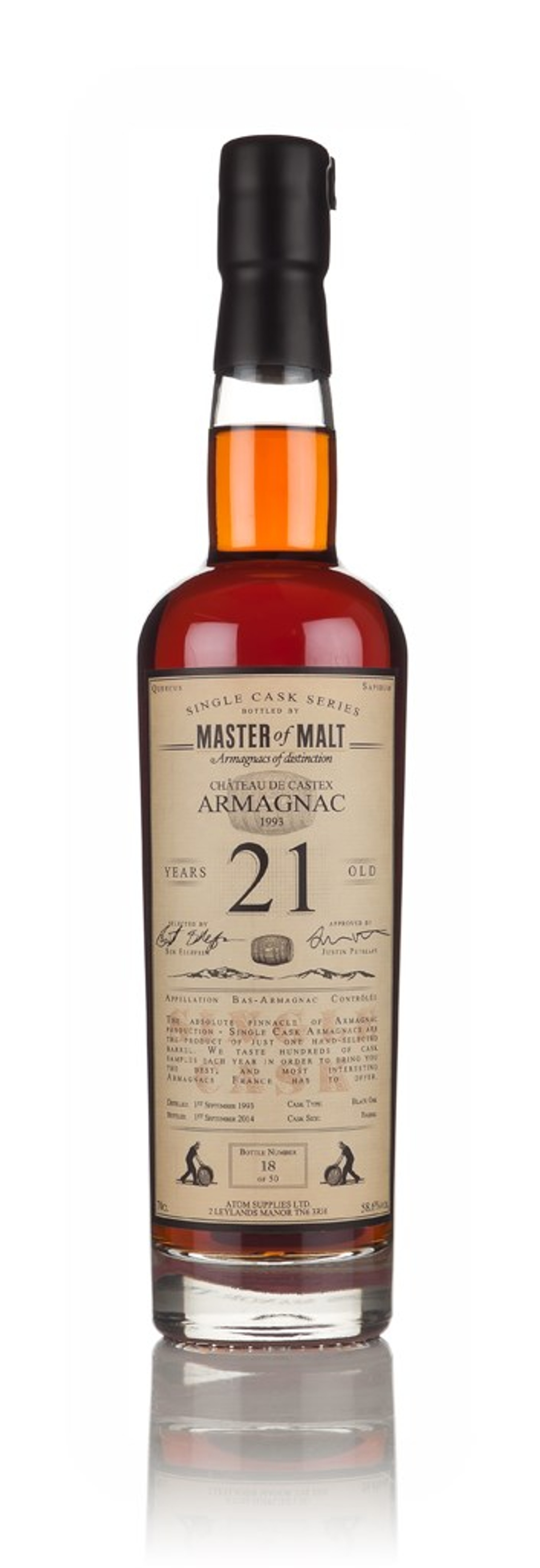 Château de Castex Armagnac 21 Year Old 1993 - Single Cask (Master of Malt) 70cl