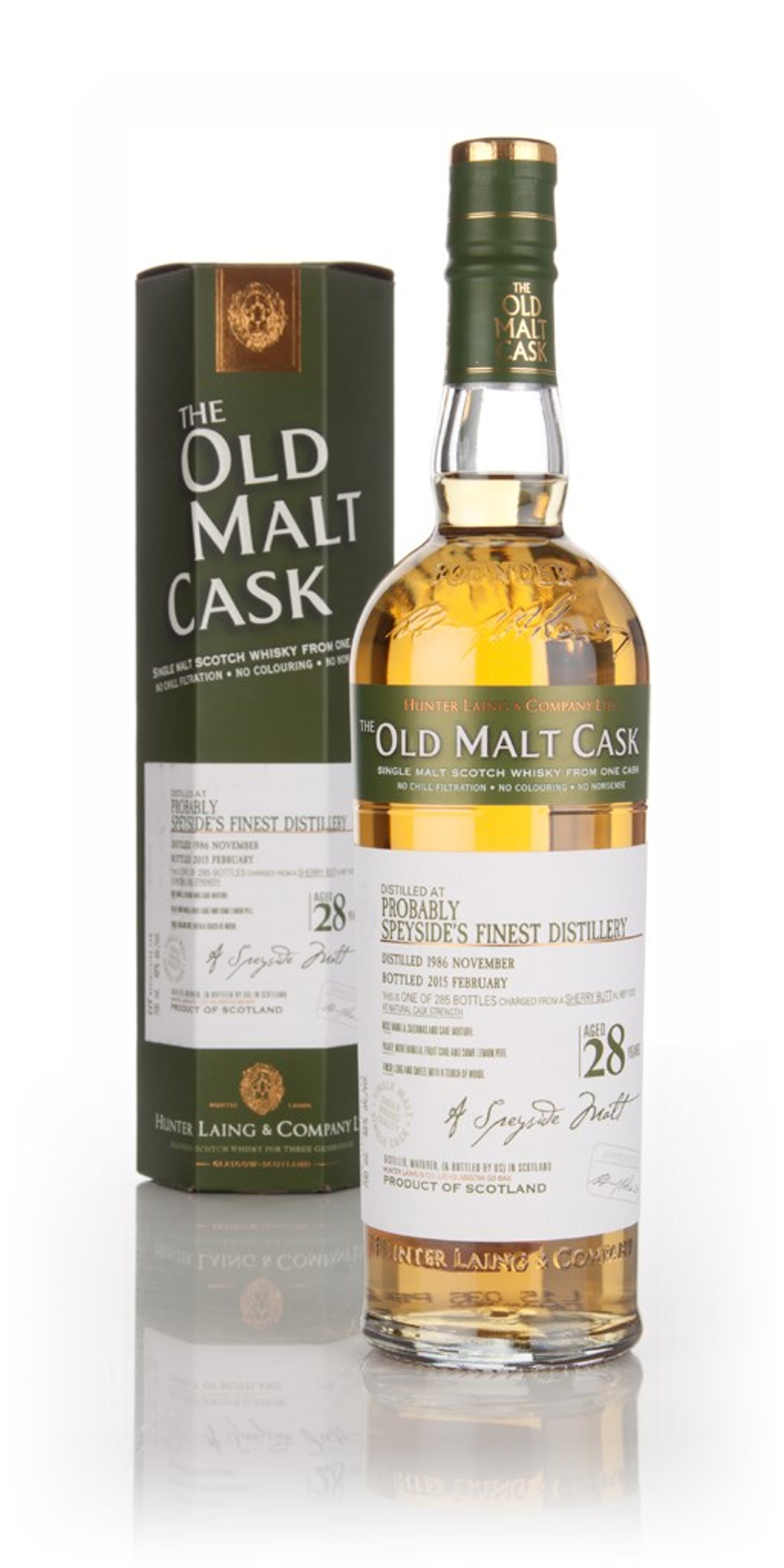 Probably Speyside's Finest Distillery 28 Year Old 1986 (cask 11272) - Old Malt Cask (Hunter Laing) 70cl