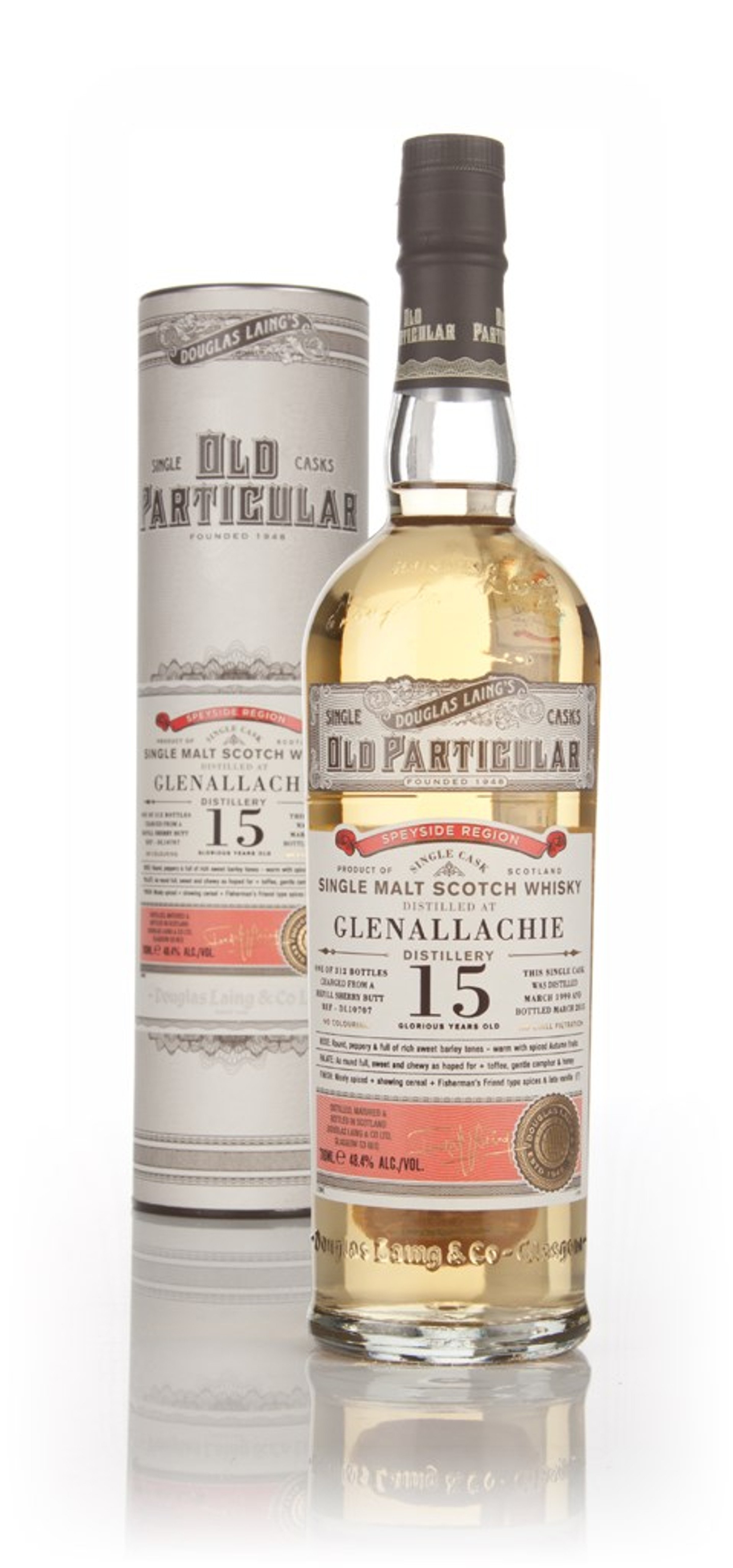 Glenallachie 15 Year Old 1999 (cask 10707) - Old Particular (Douglas Laing) 70cl