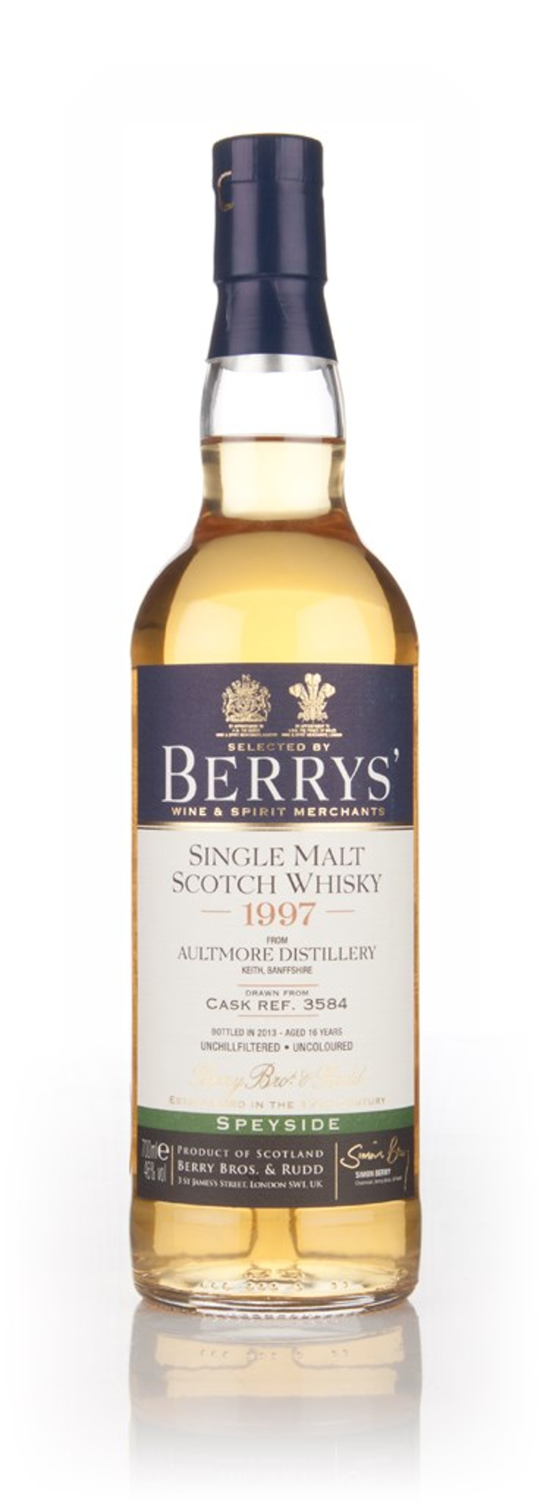 Aultmore 16 Year Old 1997 (cask 3584) (Berry Bros. & Rudd) 70cl