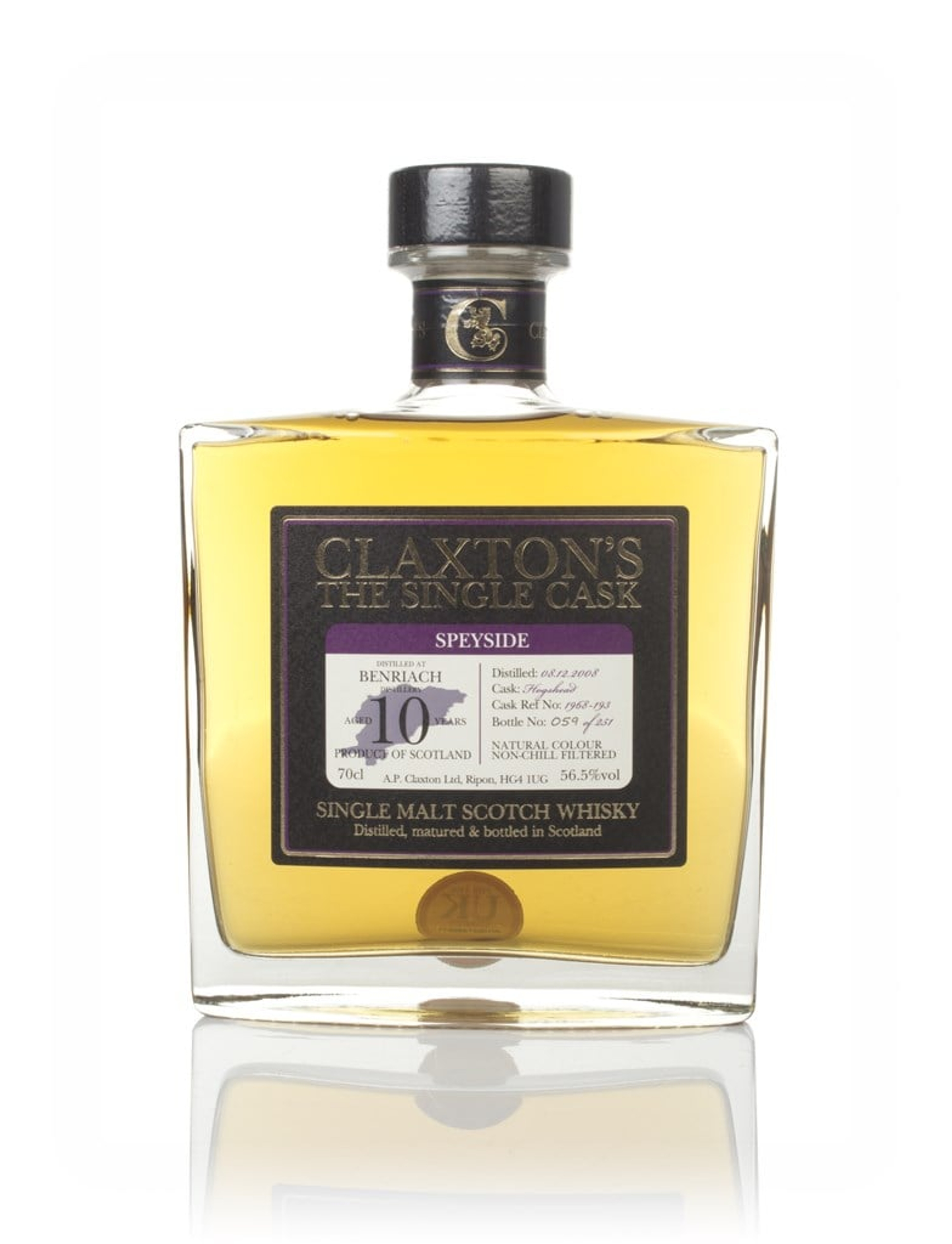 Benriach 10 Year Old 2008 - Claxton's 70cl