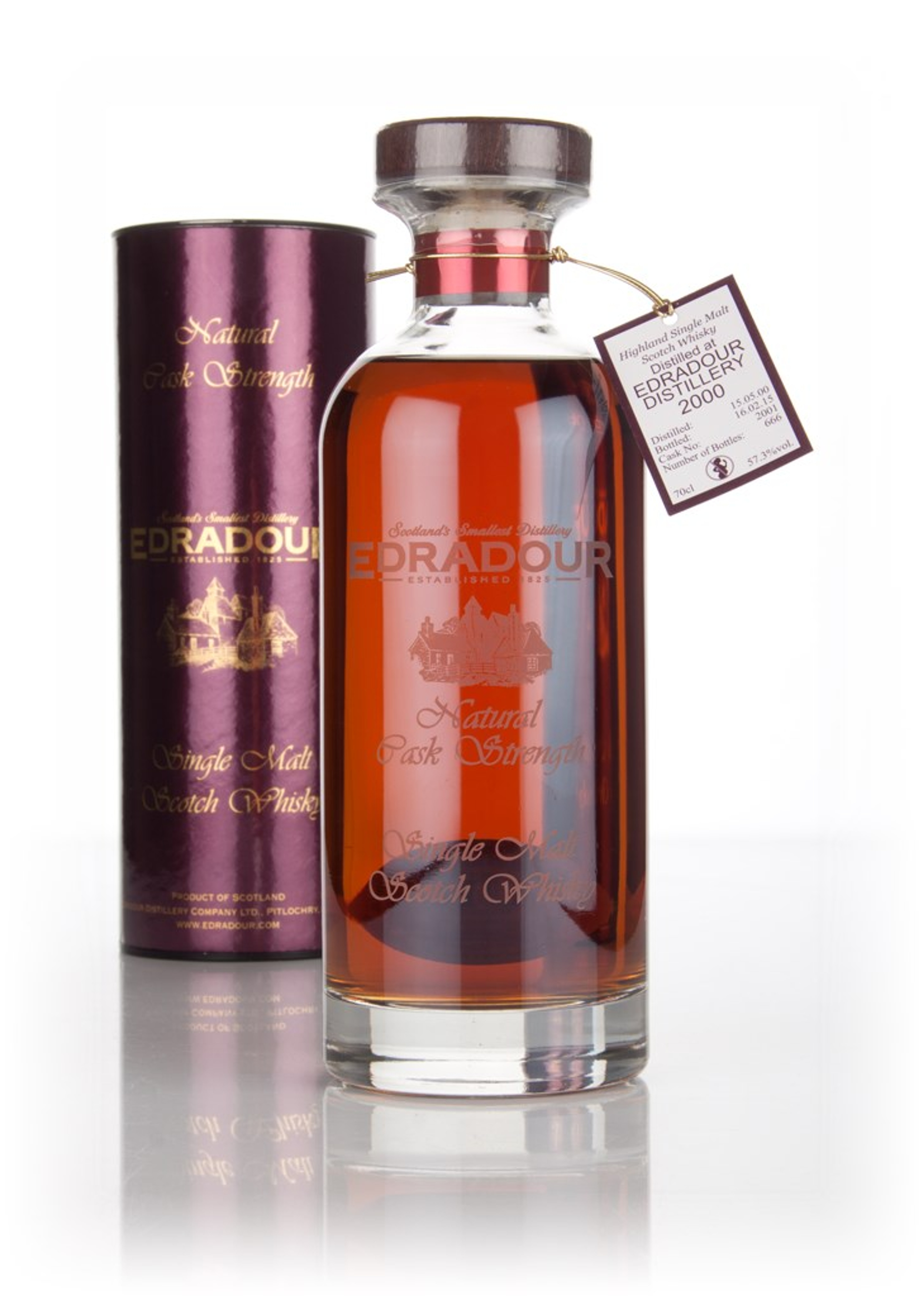 Edradour 14 Year Old 2000 (cask 2001) Natural Cask Strength - Ibisco Decanter 70cl