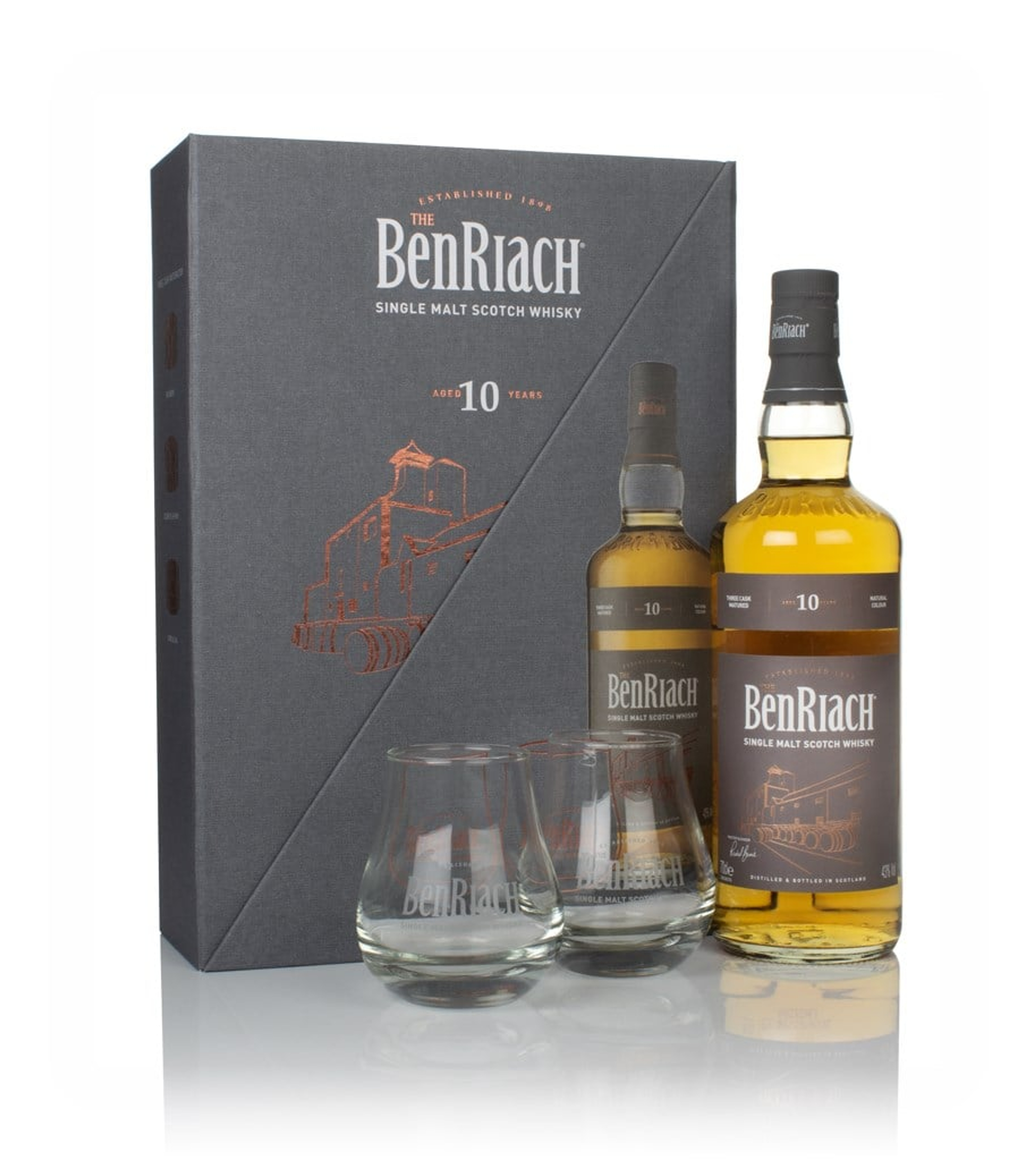 Benriach 10 Year Old Gift Pack with 2x Glasses 70cl