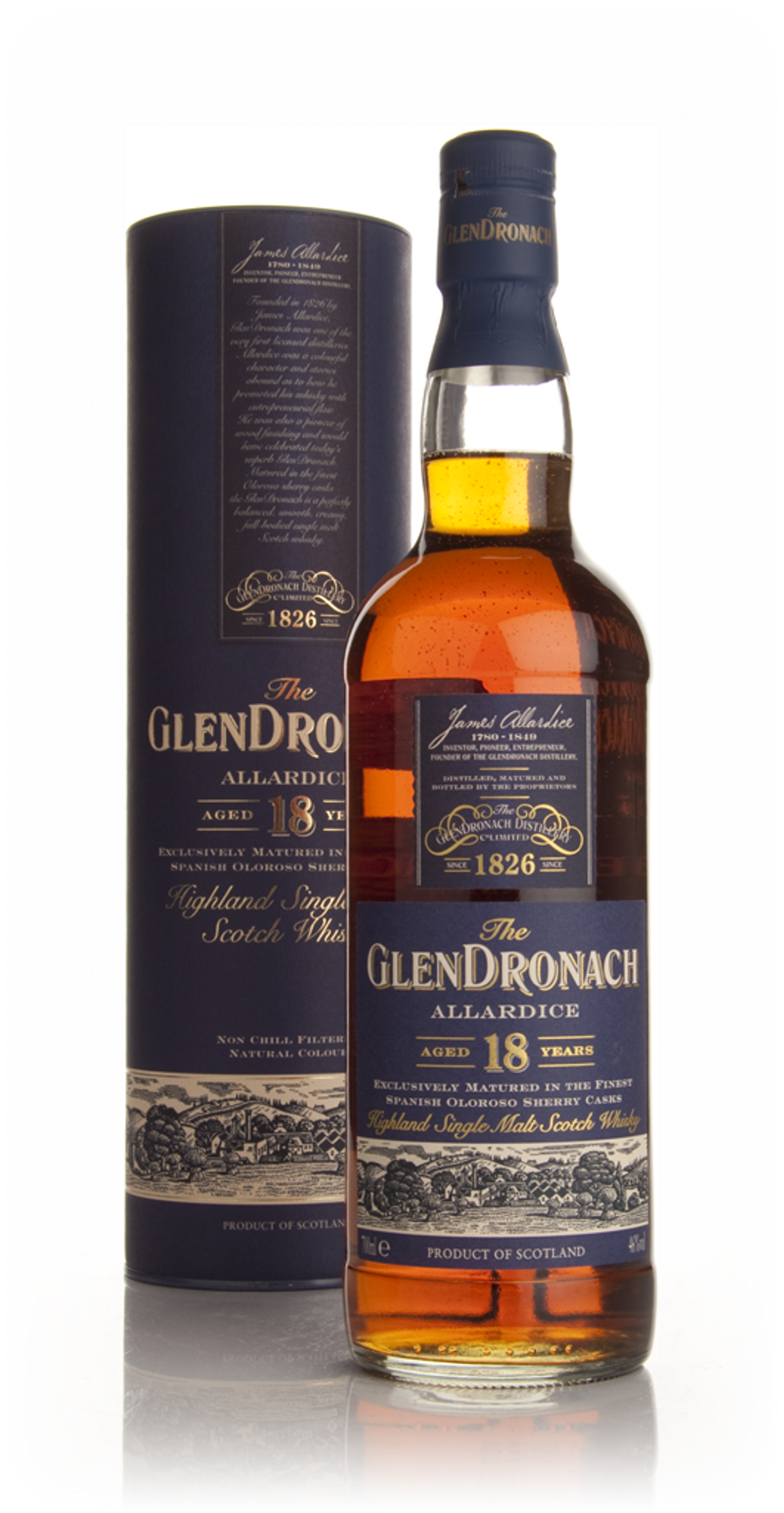 メーカー正規品GLENDRONACH ALLARDICE 18年 パッケージ付き Glendronach Allardice 18 Year Old Single Malt Scotch Whisky