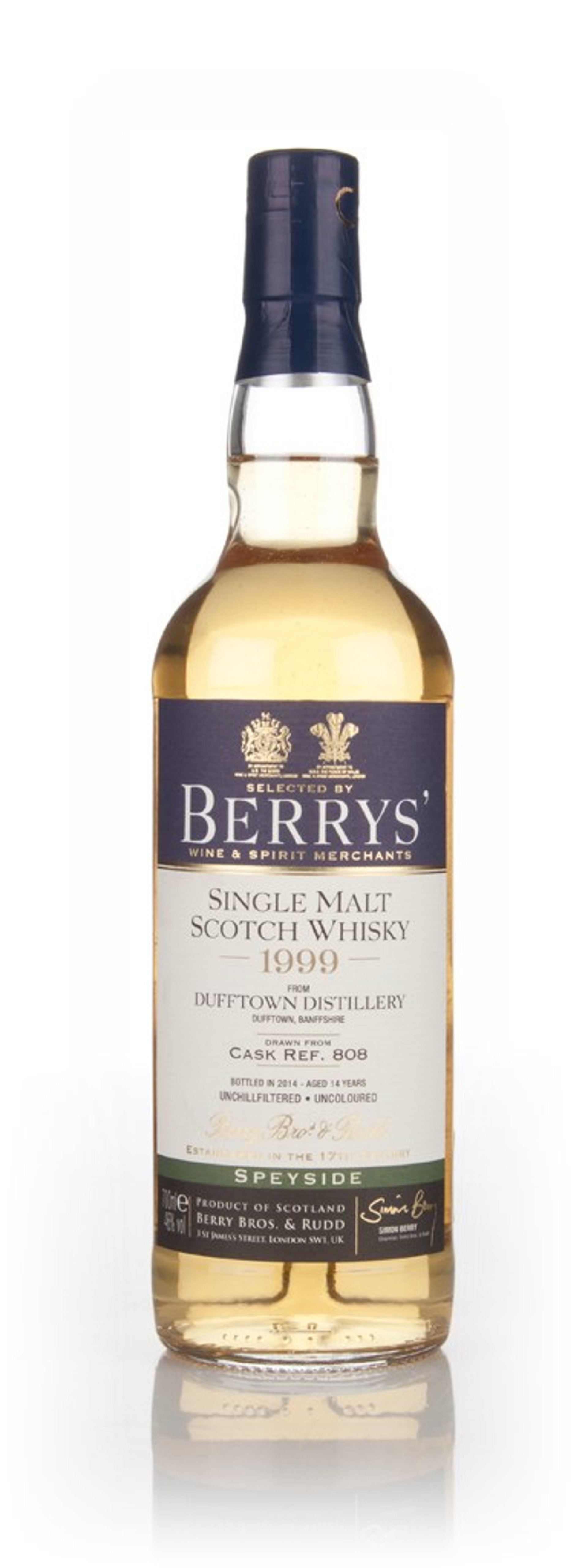 Dufftown 14 Year Old 1999 (cask 808) (Berry Bros. & Rudd) 70cl