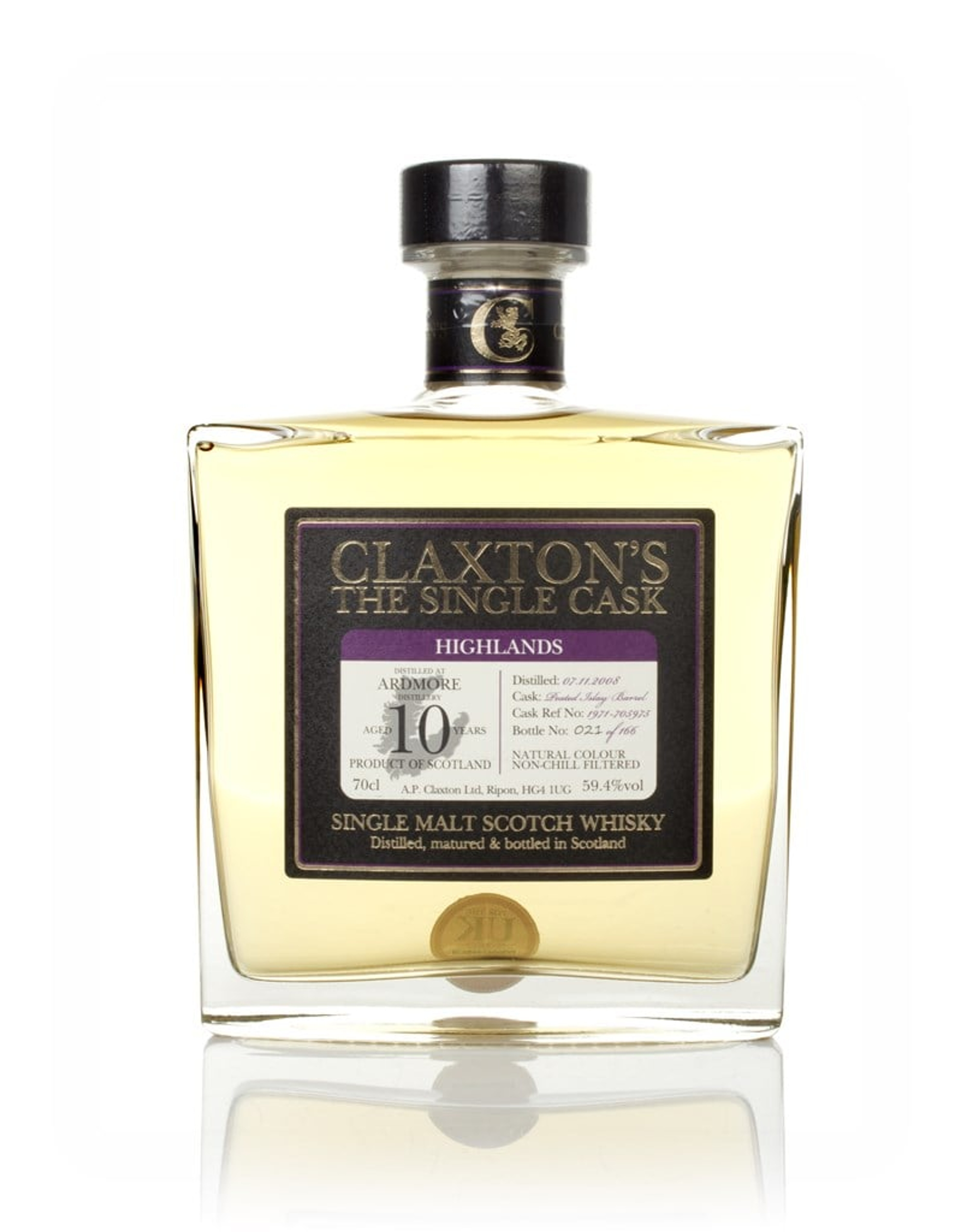 Ardmore 10 Year Old 2008 - Claxton's 70cl