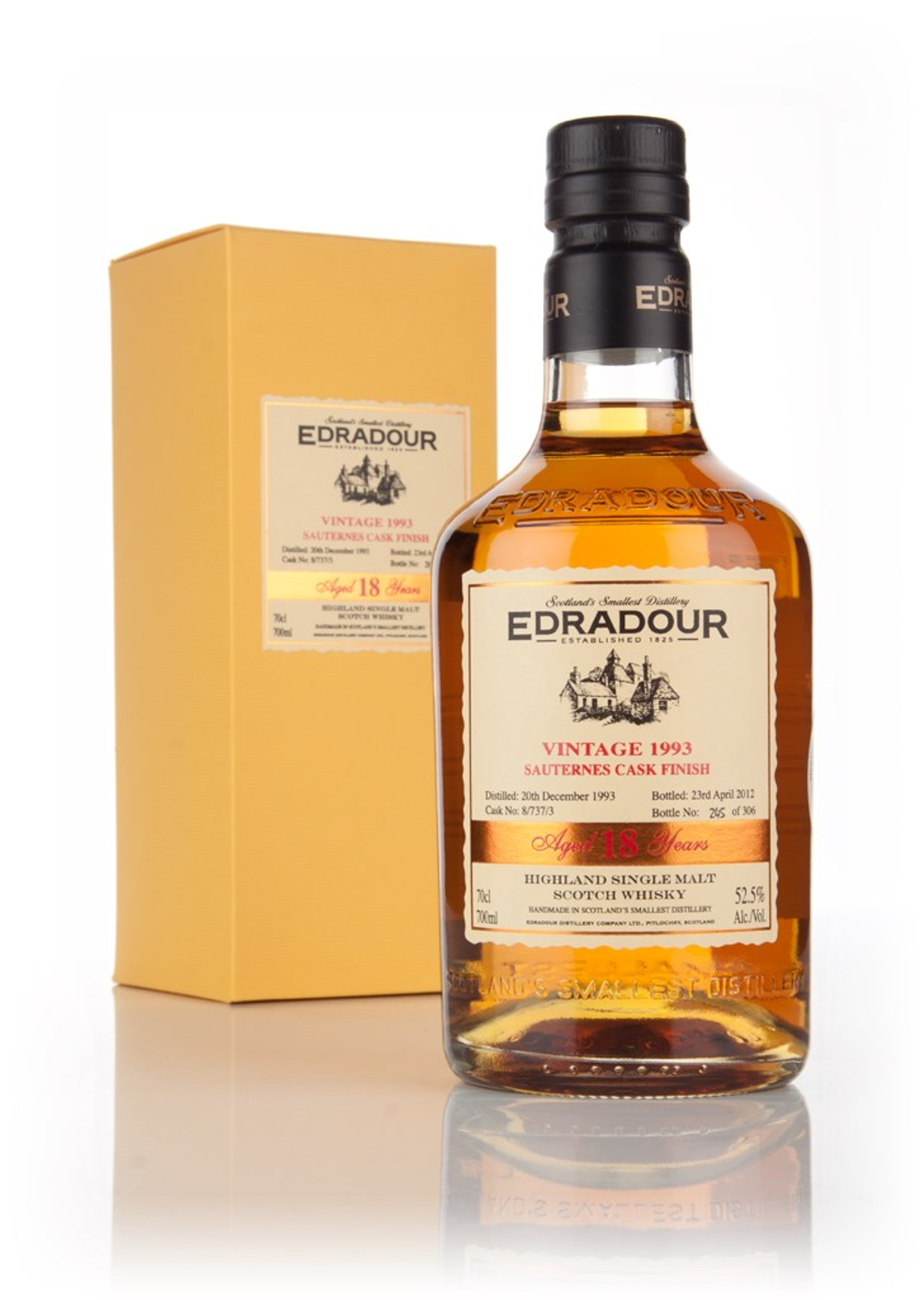 Edradour 18 Year Old 1993 (cask 8/737/3) Sauturnes Finish Cask 70cl