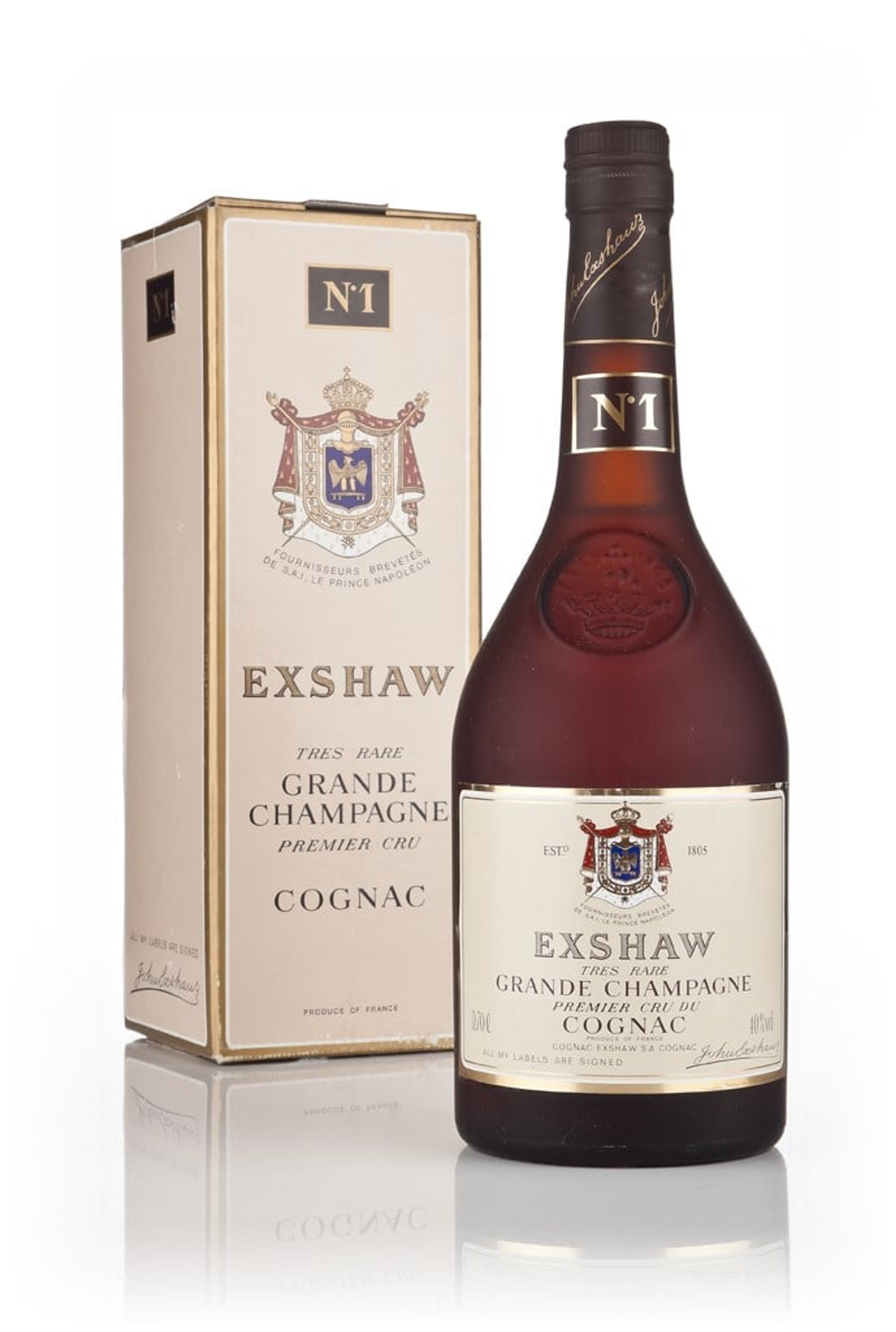 Exshaw No. 1 Grande Champagne Cognac (bottled 1991) 70cl