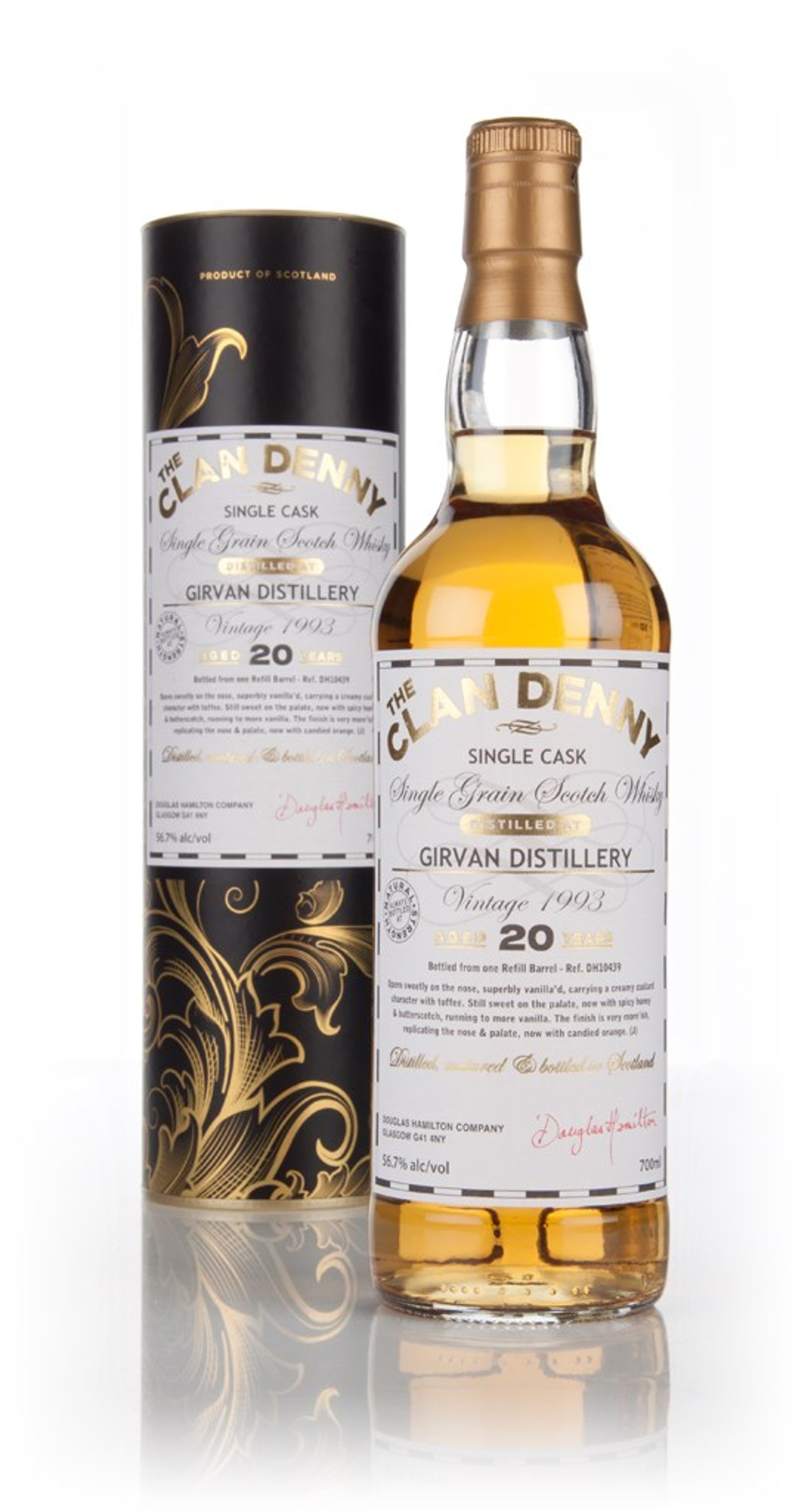 Girvan 20 Year Old 1993 (cask 10439) - Clan Denny (Douglas Laing) 70cl
