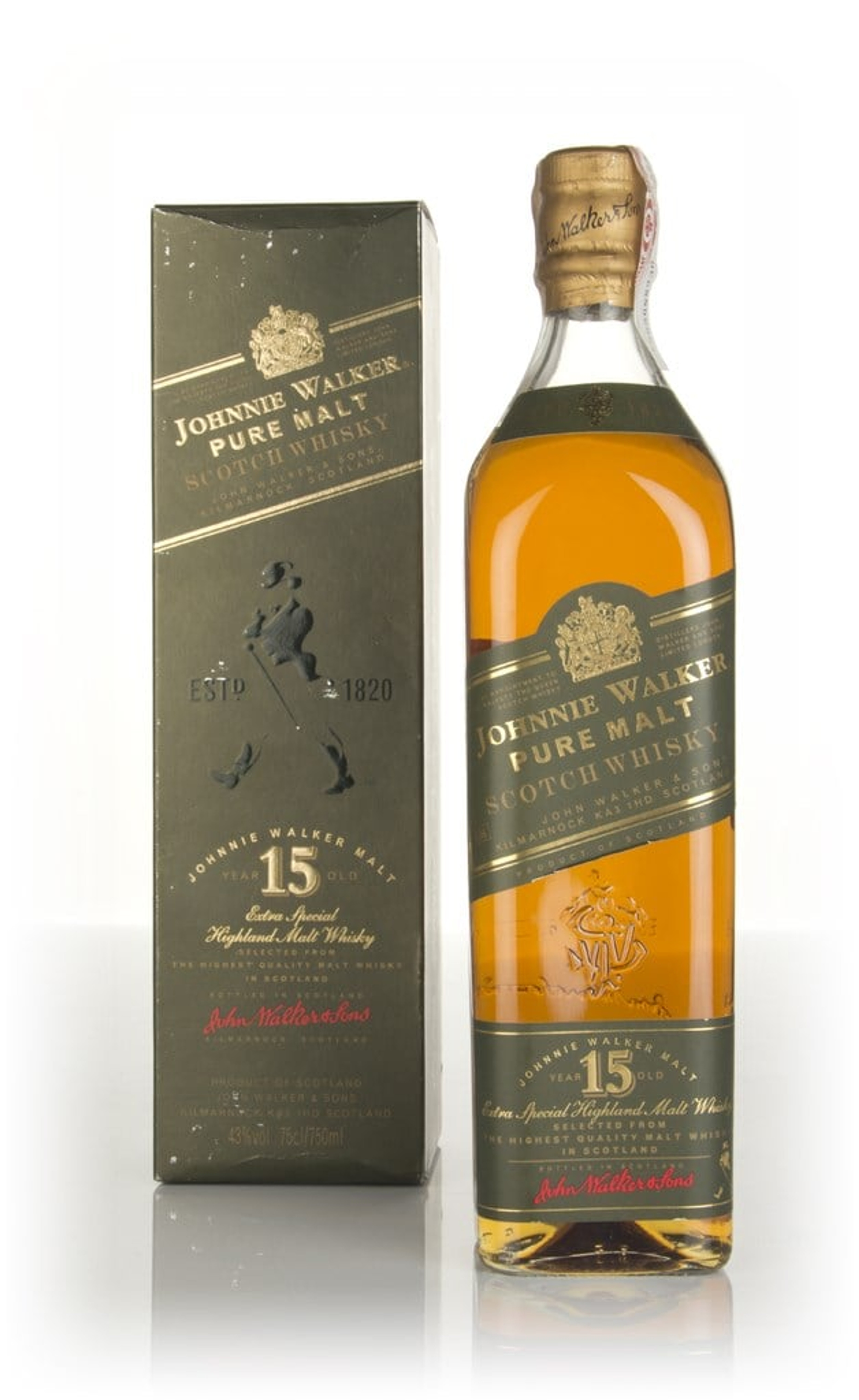 Johnnie Walker Green Label 15 Year Old - 1990s (75cl)