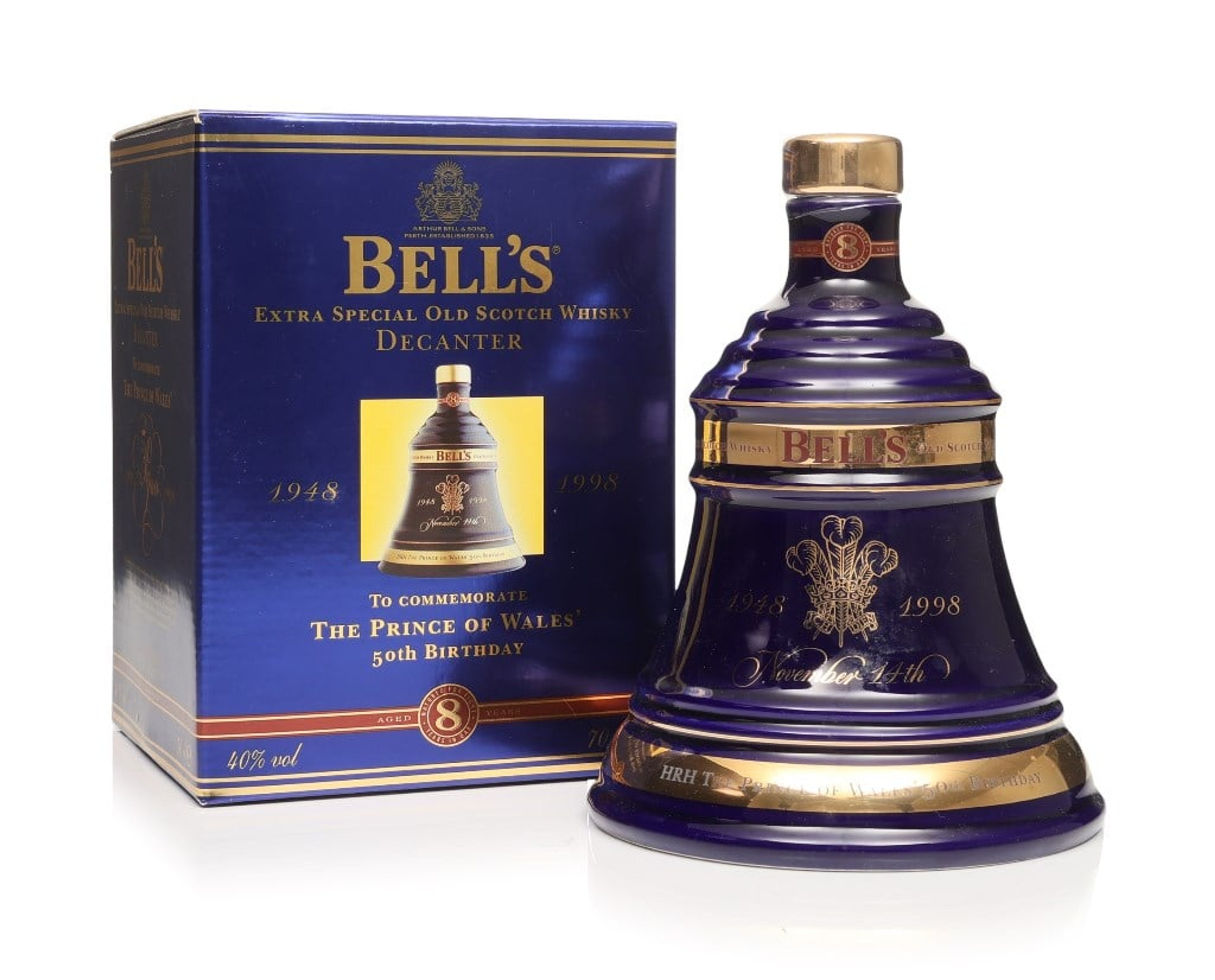 Bell's Prince Of Wales 50th Birthday Decanter - 1998 70cl