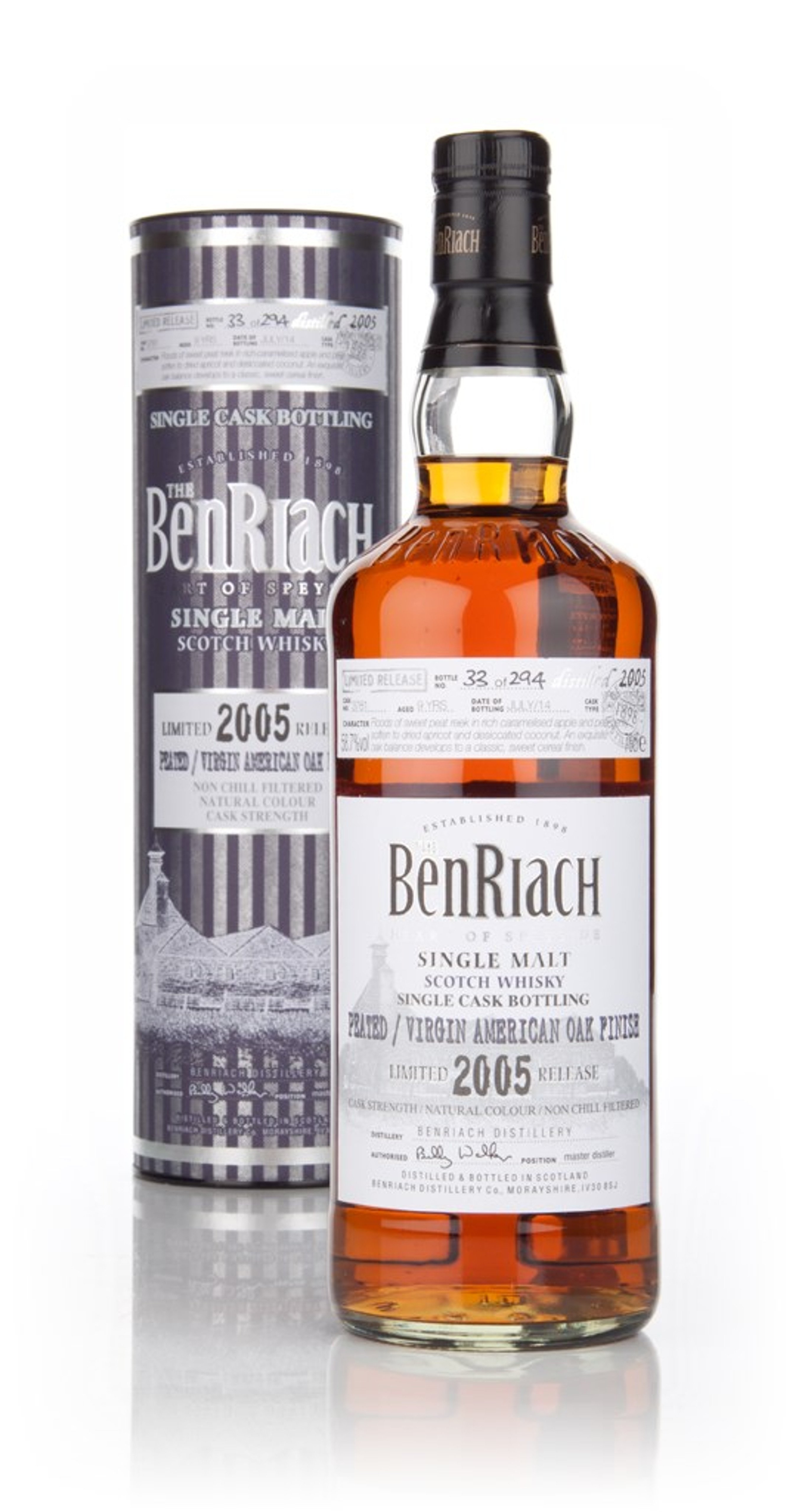 BenRiach 9 Year Old 2005 (cask 3781) Peated, Virgin American Oak Cask Finish 70cl