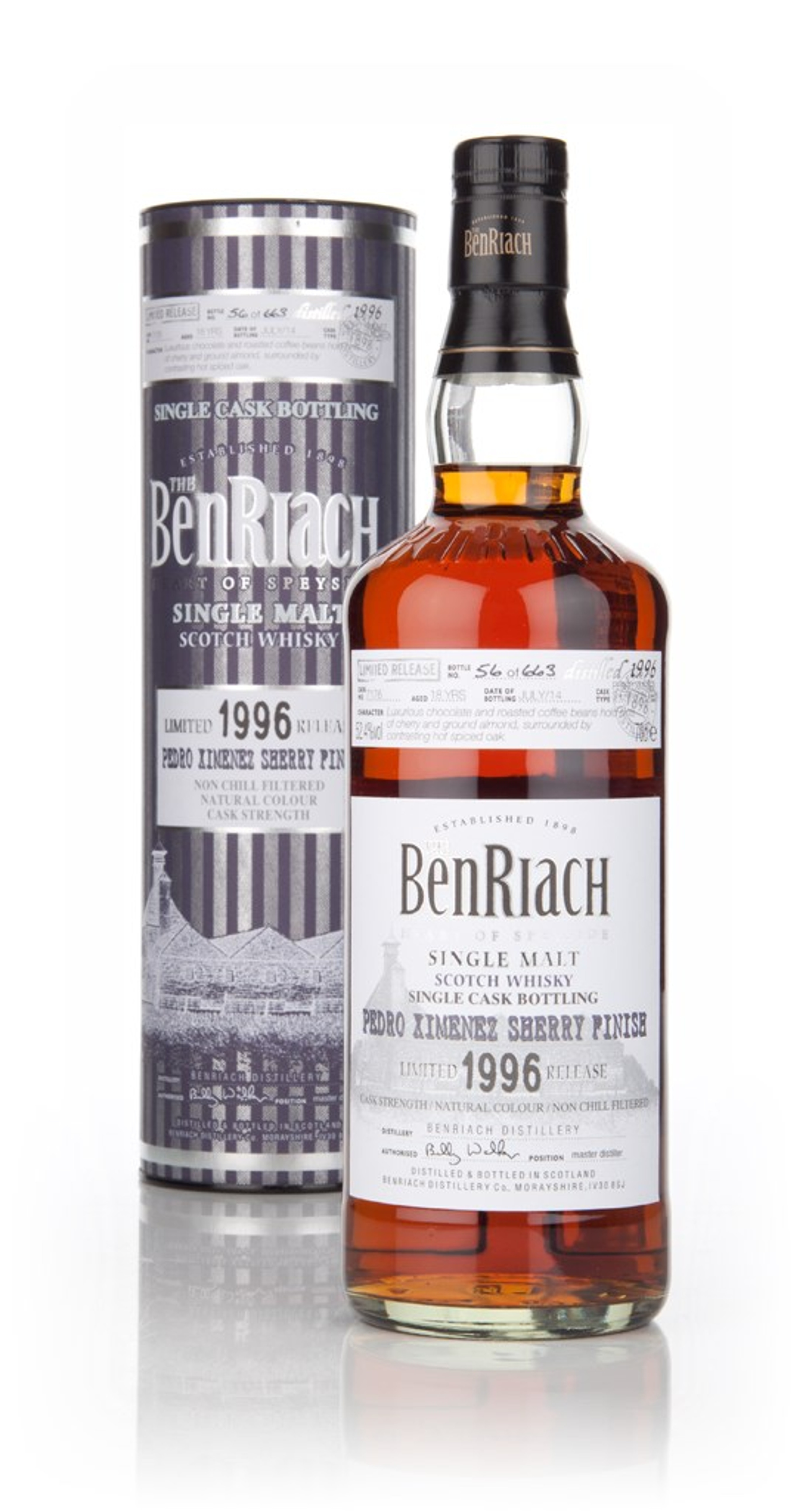 BenRiach 18 Year Old 1996 (cask 7176) Pedro Ximenez Sherry Cask Finish 70cl