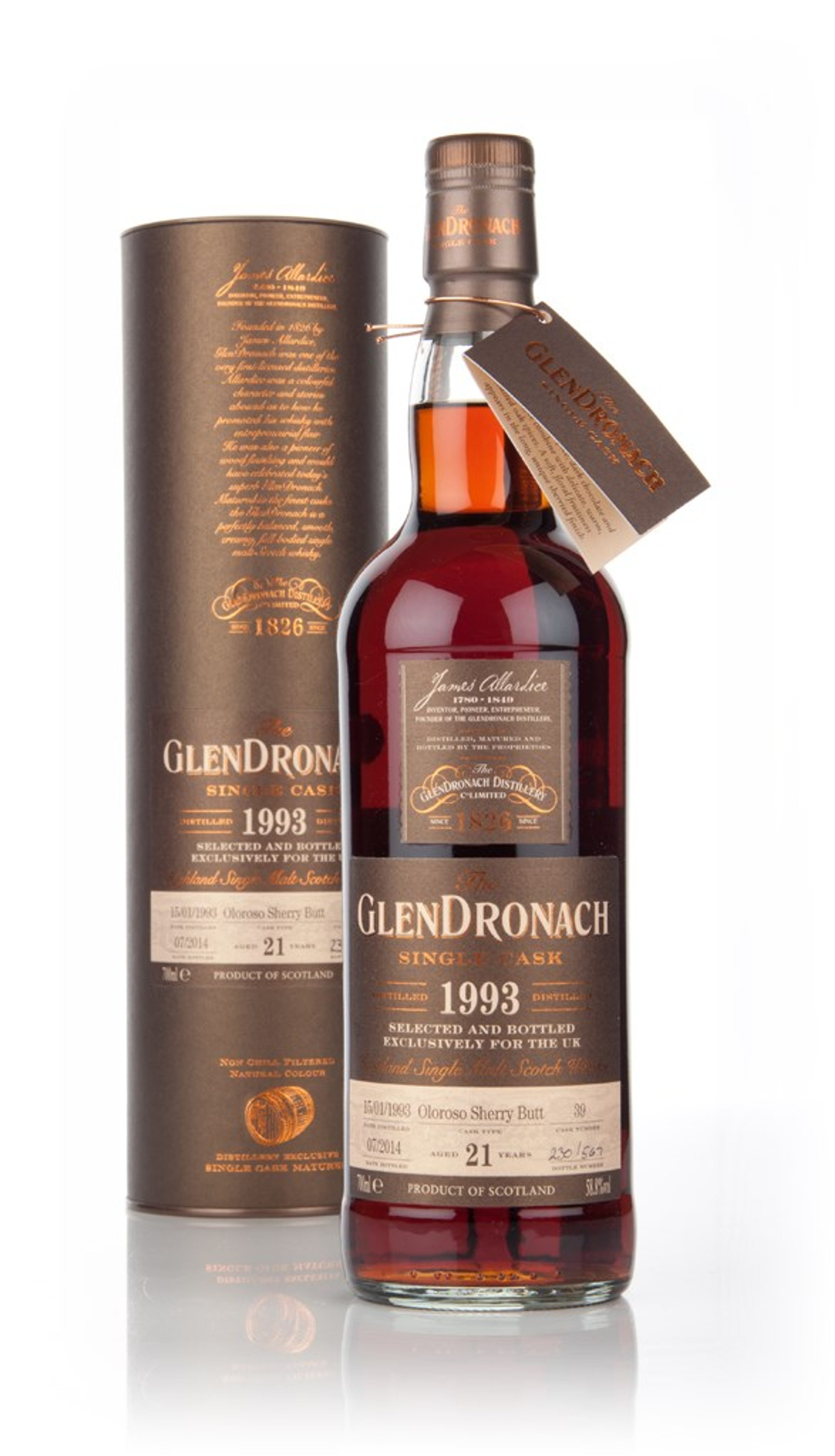 GlenDronach 21 Year Old 1993 (cask 39) 70cl