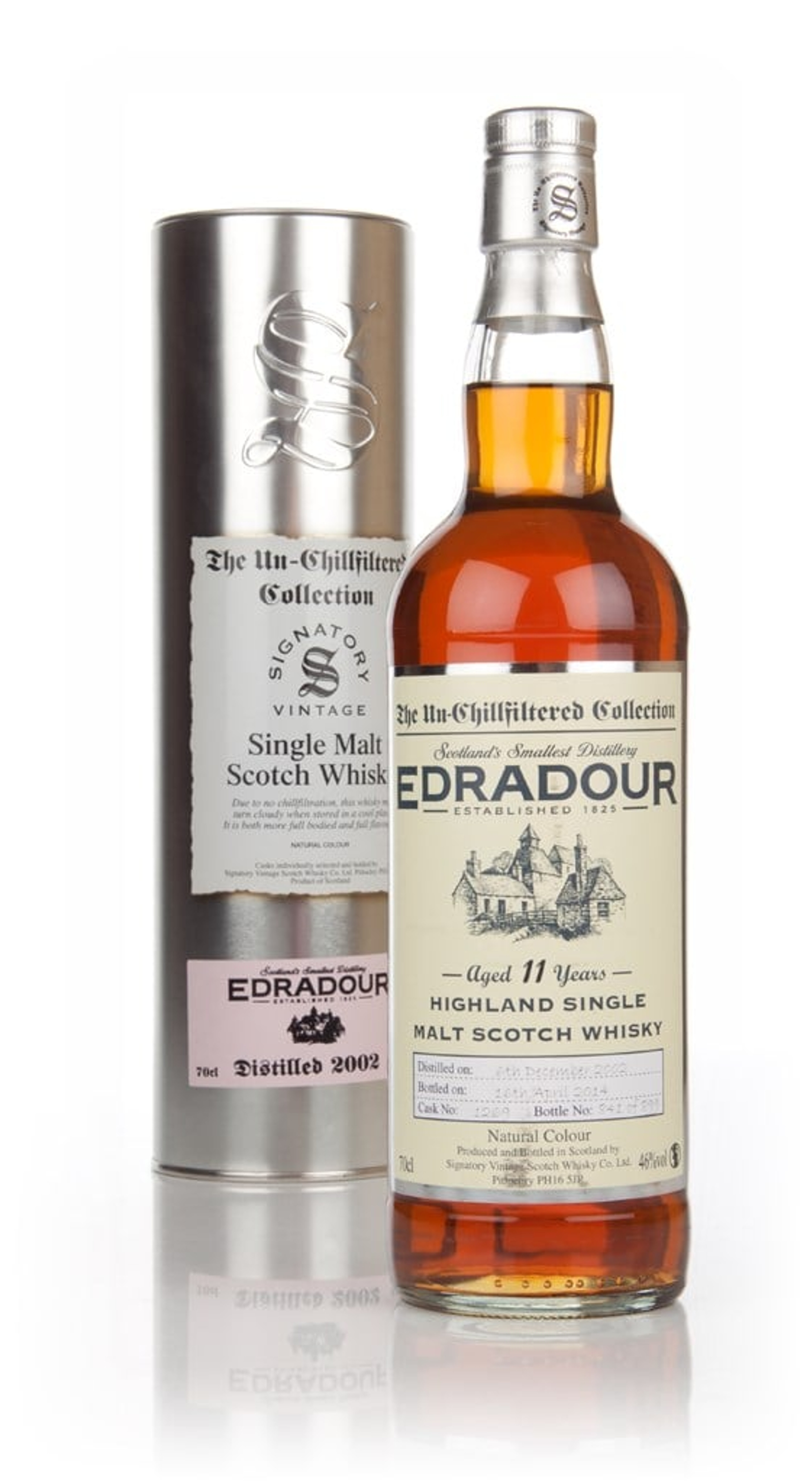 Edradour 11 Year Old 2002 (cask 1269) - Un-Chillfiltered (Signatory) 70cl