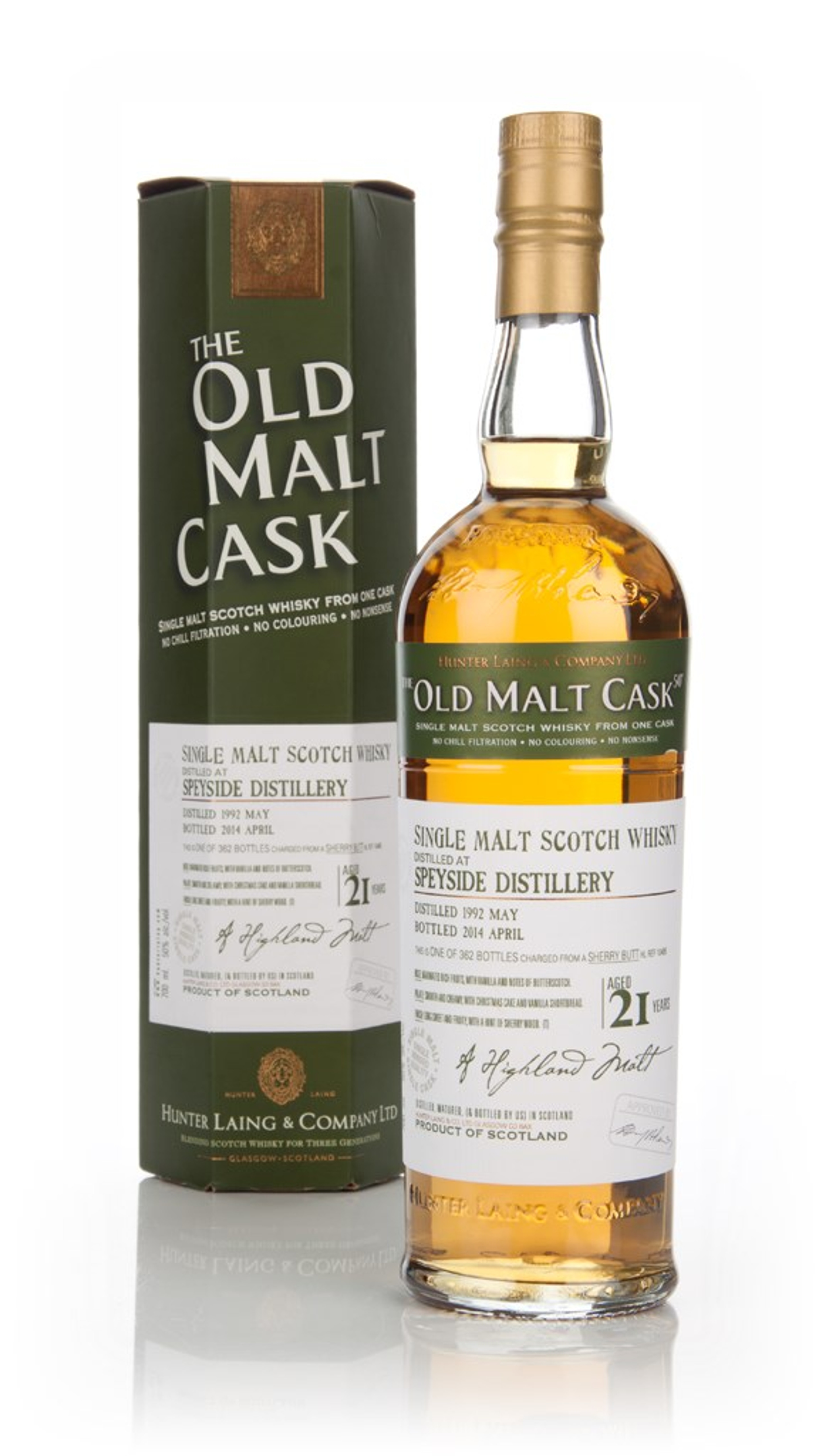Speyside Distillery 21 Year Old 1992 (cask 10485) - Old Malt Cask (Hunter Laing) 70cl