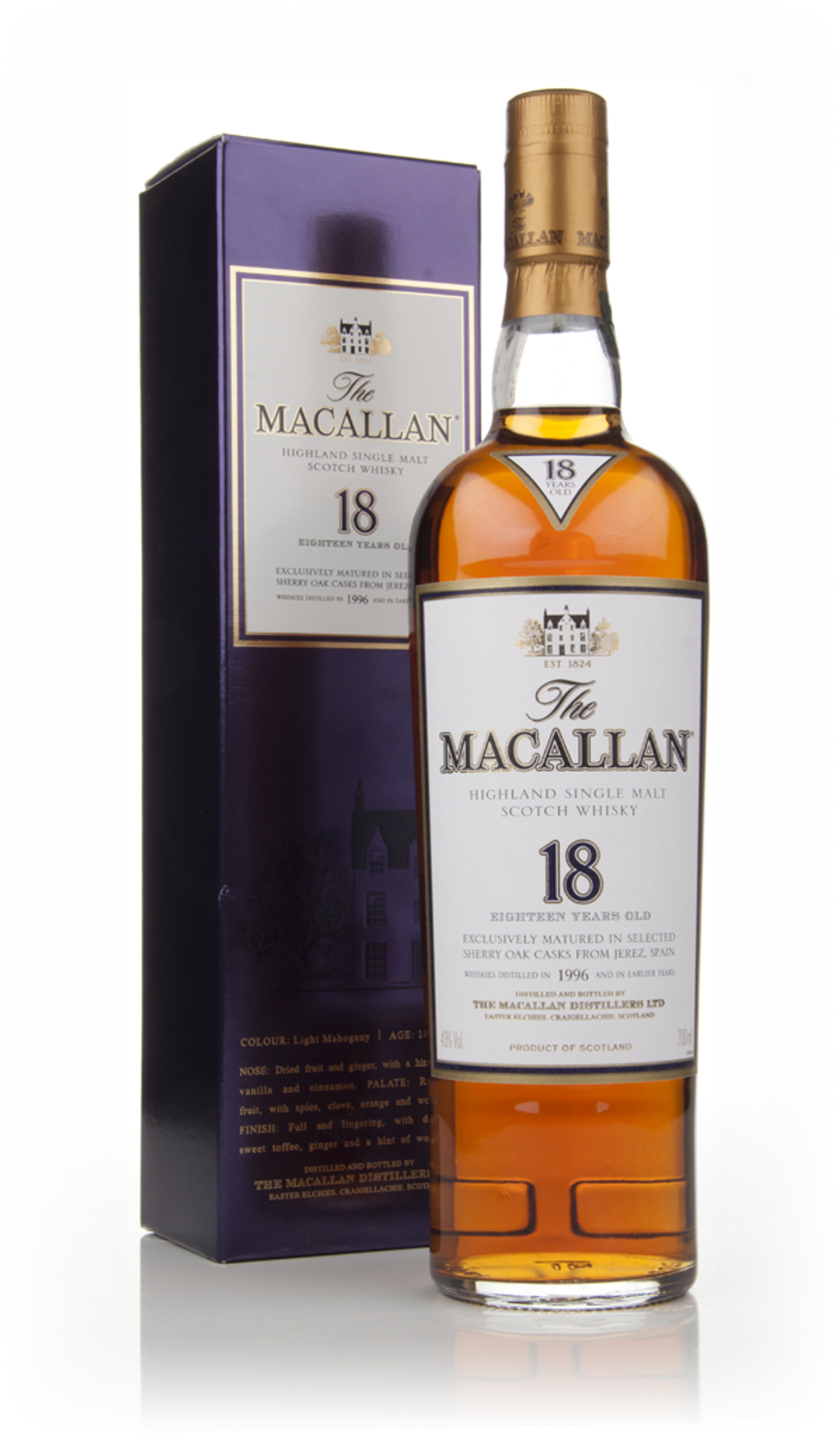 マッカラン 18年 1996 楽天市場】ザ・マッカラン 18年43度700ml【1996リリース】【箱