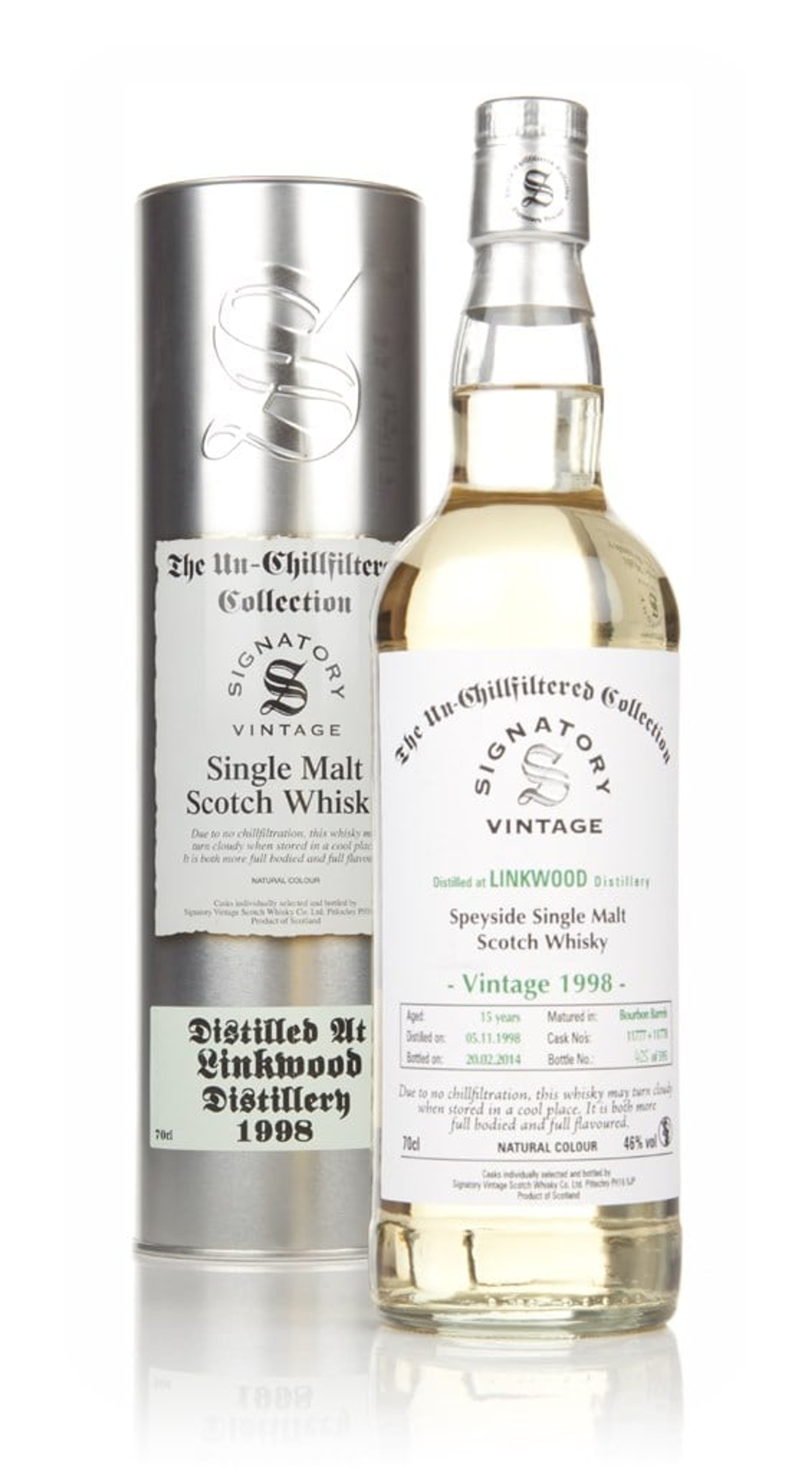 Linkwood 15 Year Old 1998 (casks 11777+11778) - Un-Chillfiltered (Signatory) 70cl
