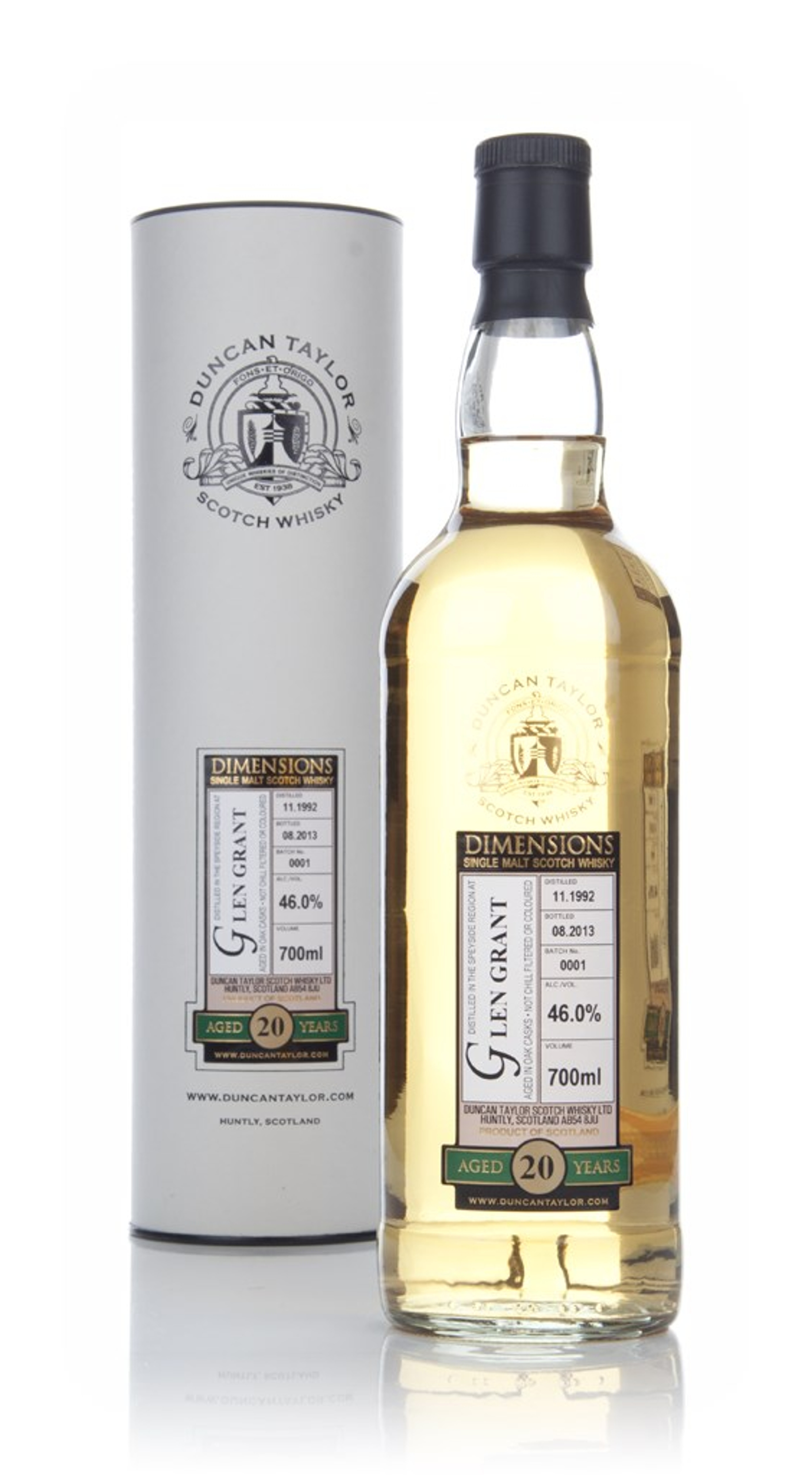 Glen Grant 20 Year Old 1992 (Batch 0001) - Dimensions (Duncan Taylor) 70cl