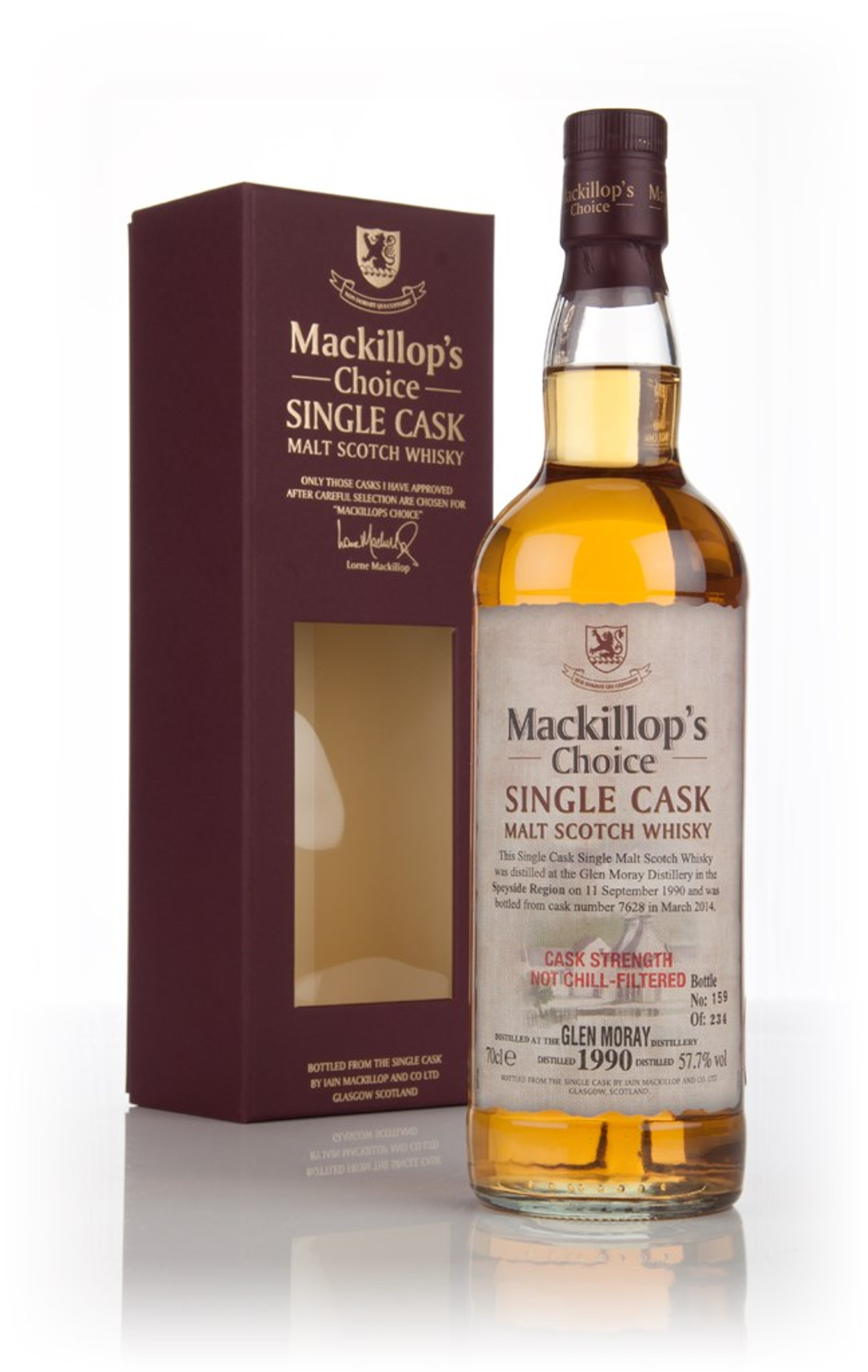Glen Moray 23 Year Old 1990 (cask 7628) - Mackillop's Choice 70cl