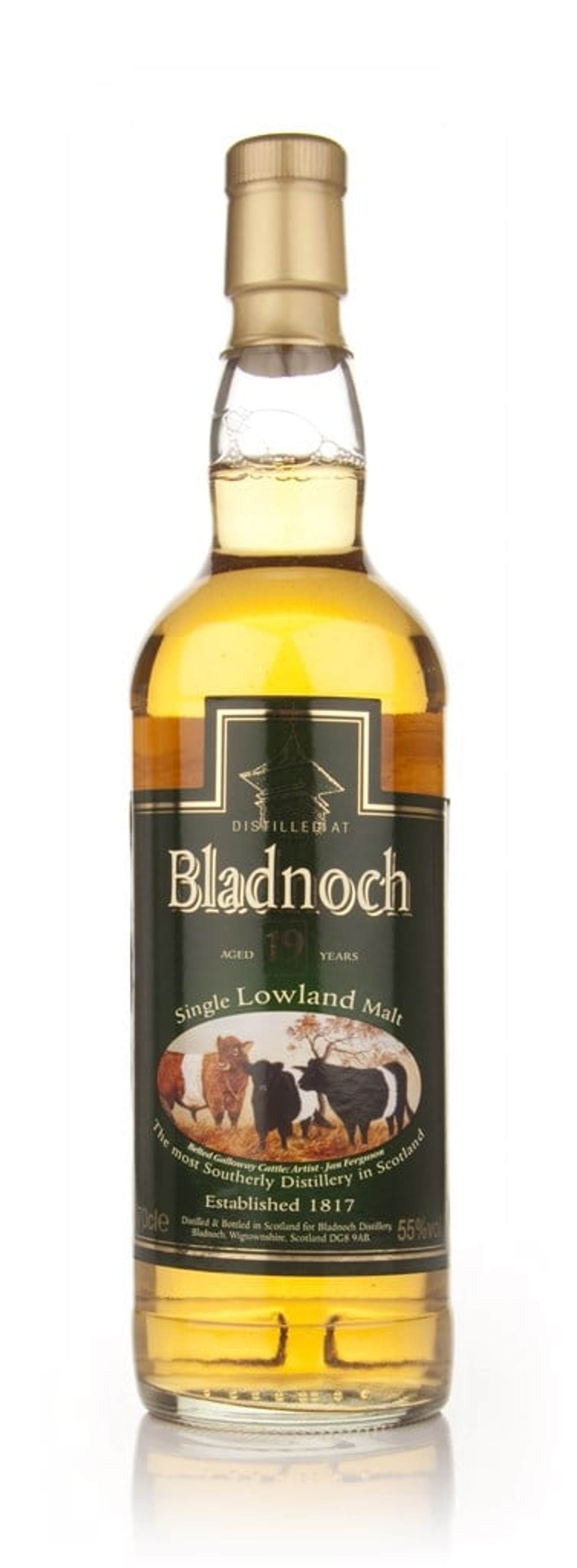 Bladnoch 19 Year Old - Belted Galloway Label 70cl