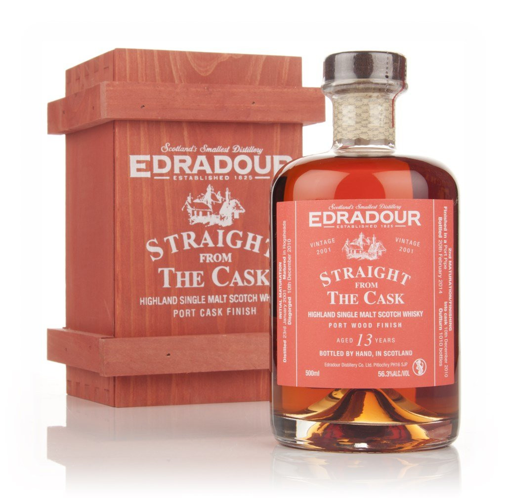 Edradour 13 Year Old  2001 Port Pipe Finish - Straight From The Cask  50cl