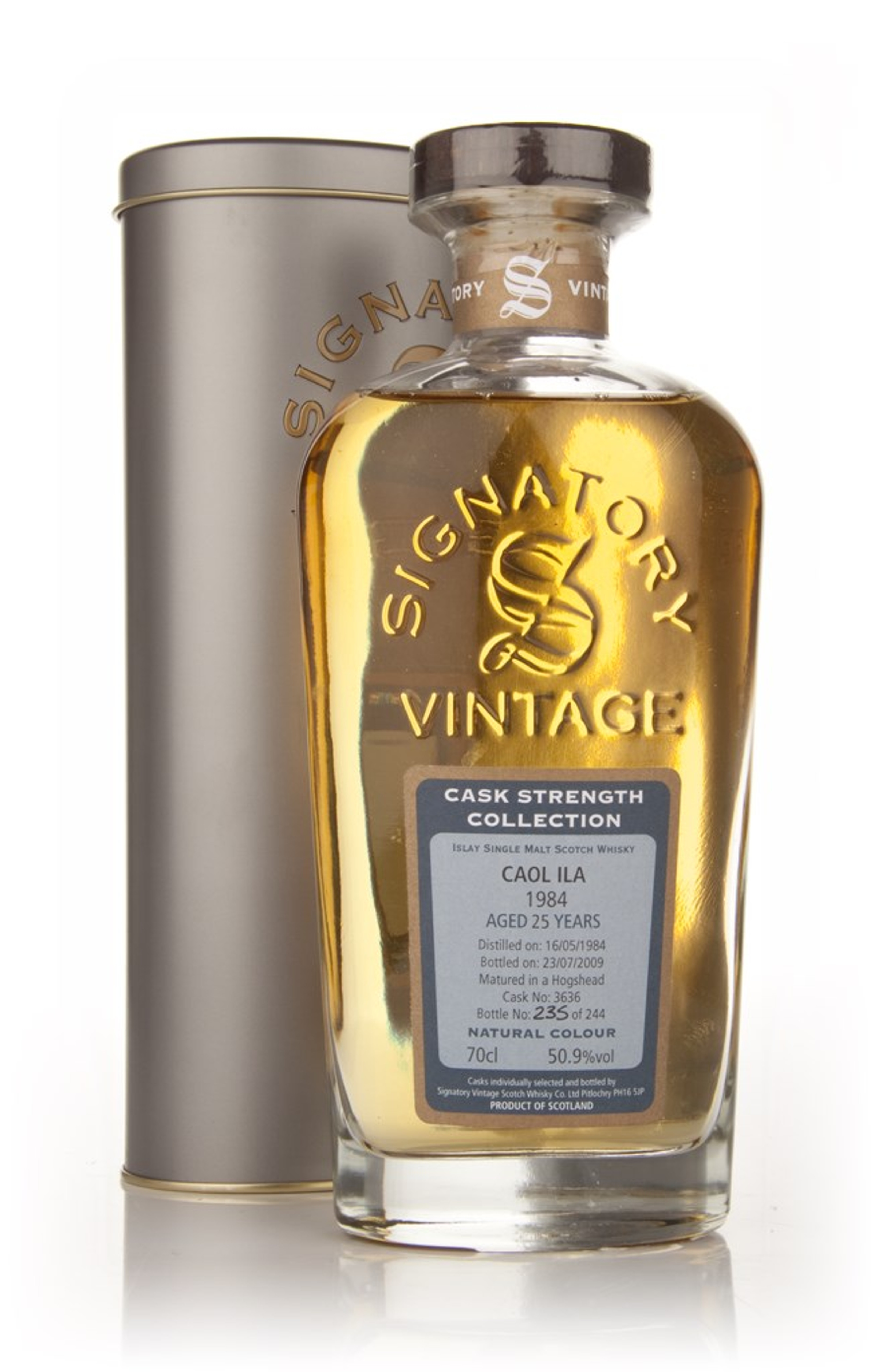 Caol Ila 25 Year Old 1984 Cask 3636 - Cask Strength Collection (Signatory) 70cl