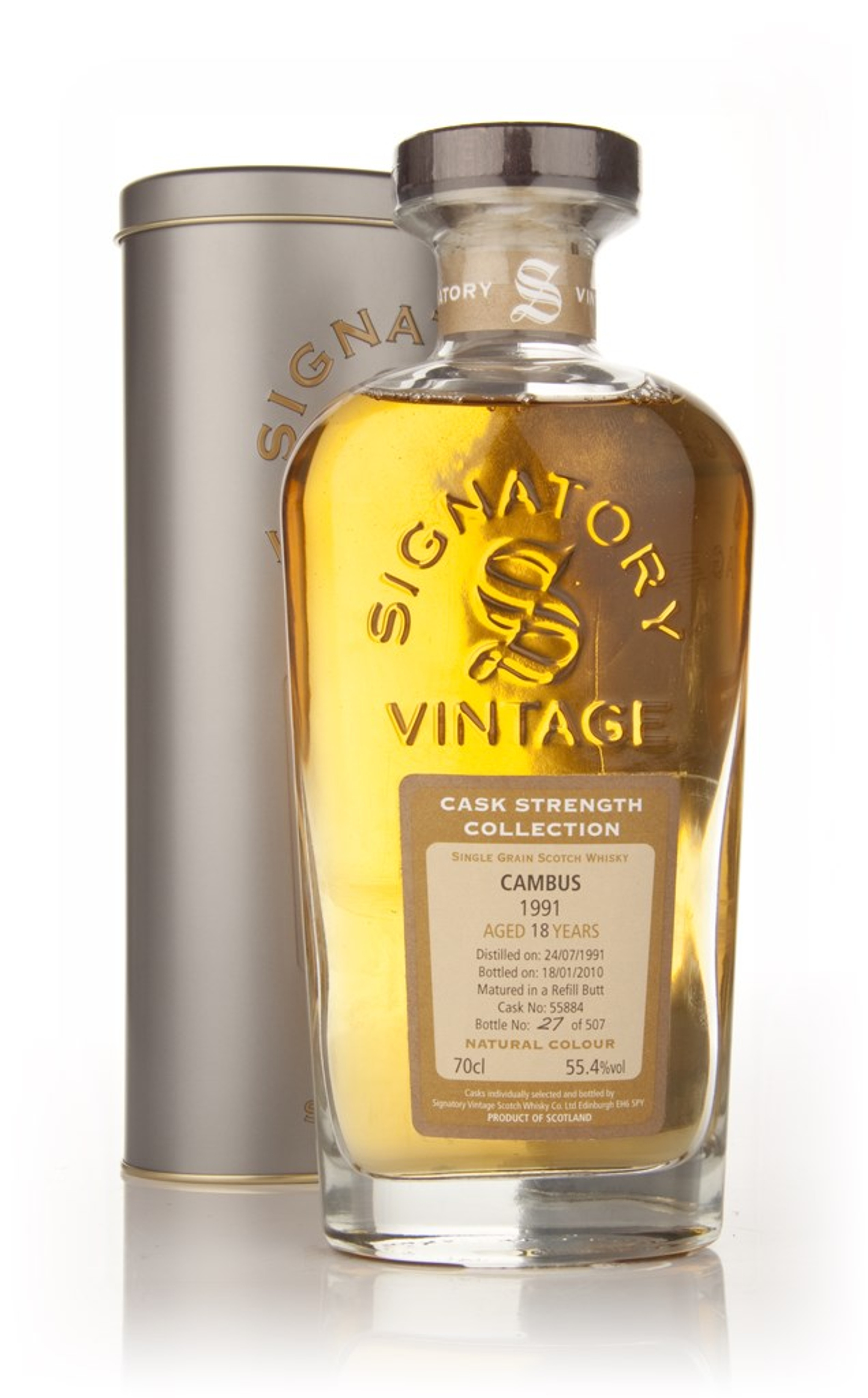 Cambus 18 Year Old 1991 (cask 55884) - Cask Strength Collection (Signatory) 70cl