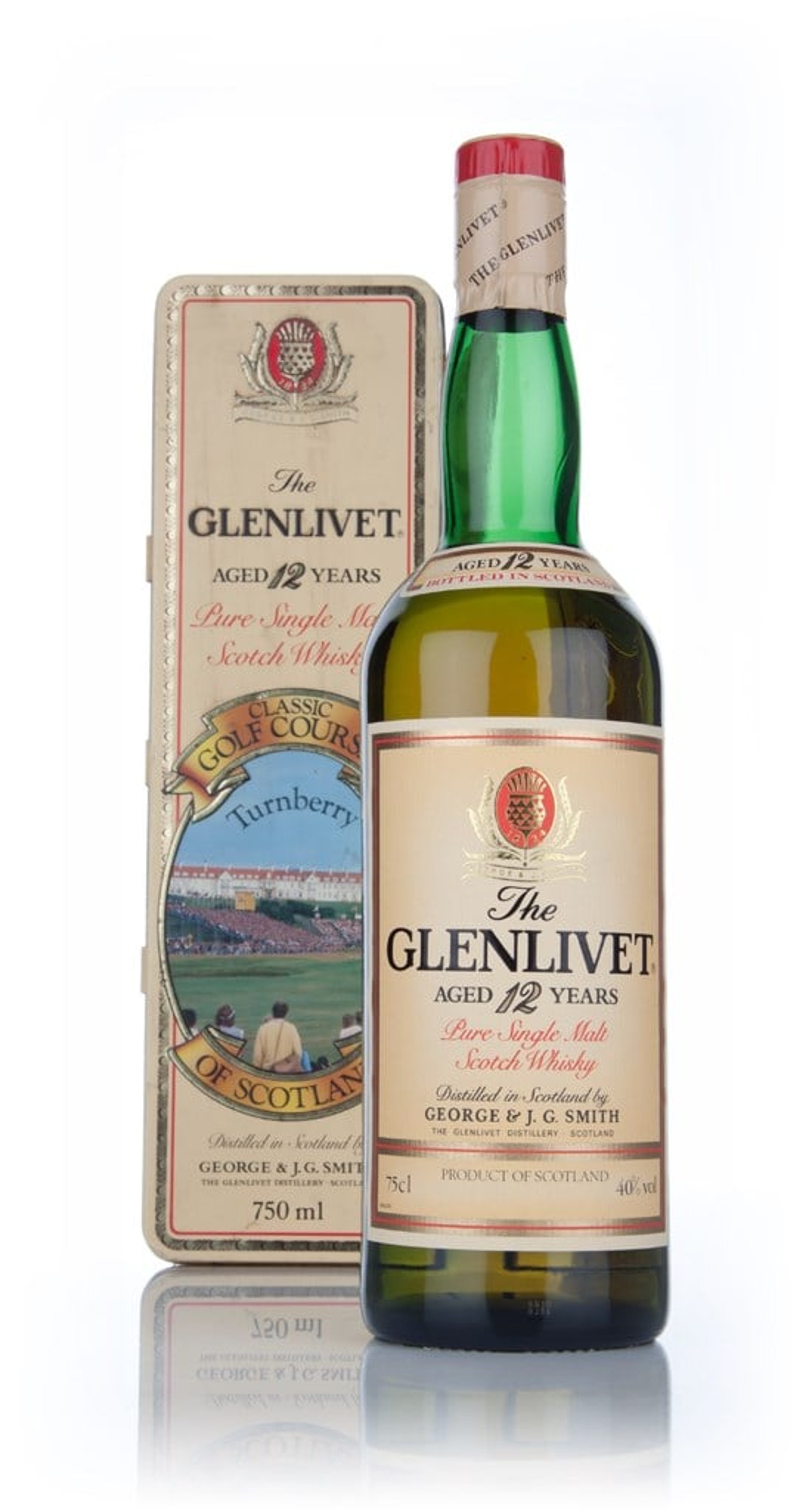 The Glenlivet 12 Year Old - Classic Golf Courses of Scotland (Turnberry) - 1980s 75cl