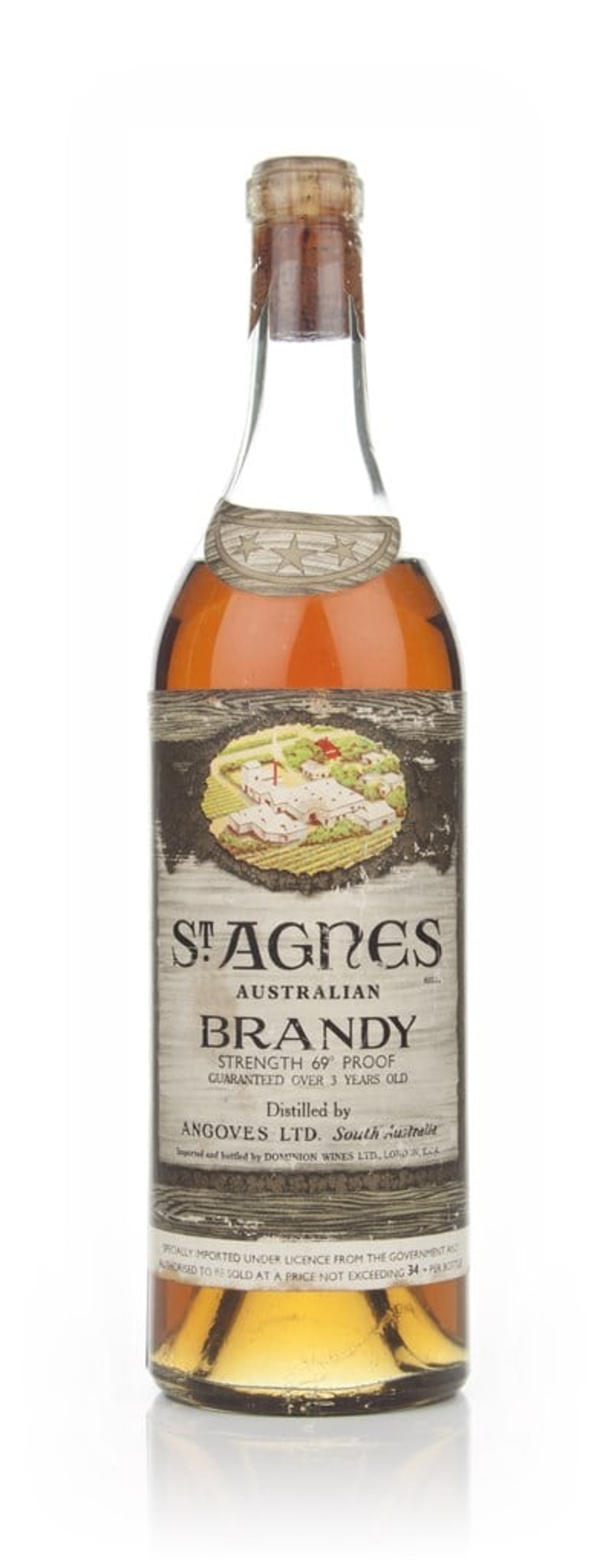 St Agnes Australian Brandy - 1950s 75cl
