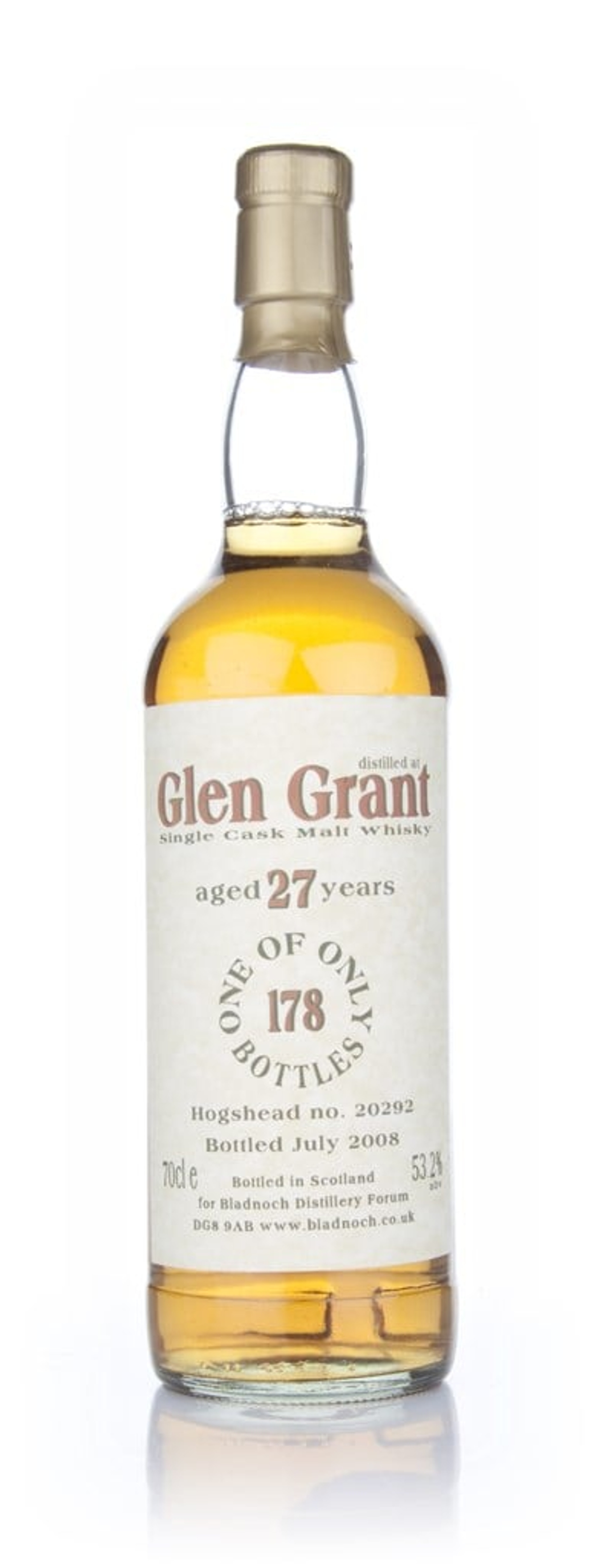 Glen Grant 27 Year Old (Bladnoch Bottling) 70cl