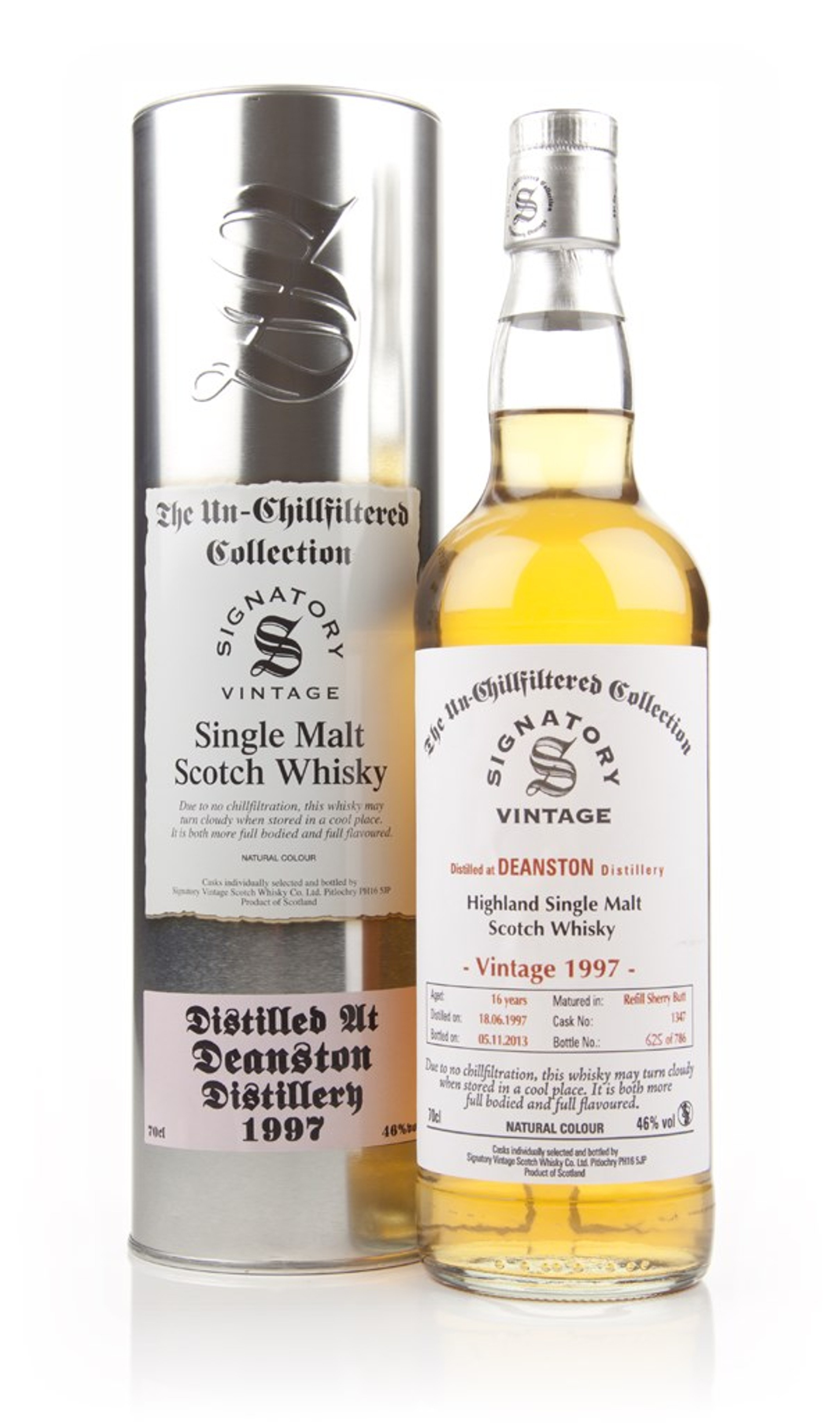 Deanston 16 Year Old 1997 (cask 1347) - Un-Chillfiltered (Signatory) 70cl