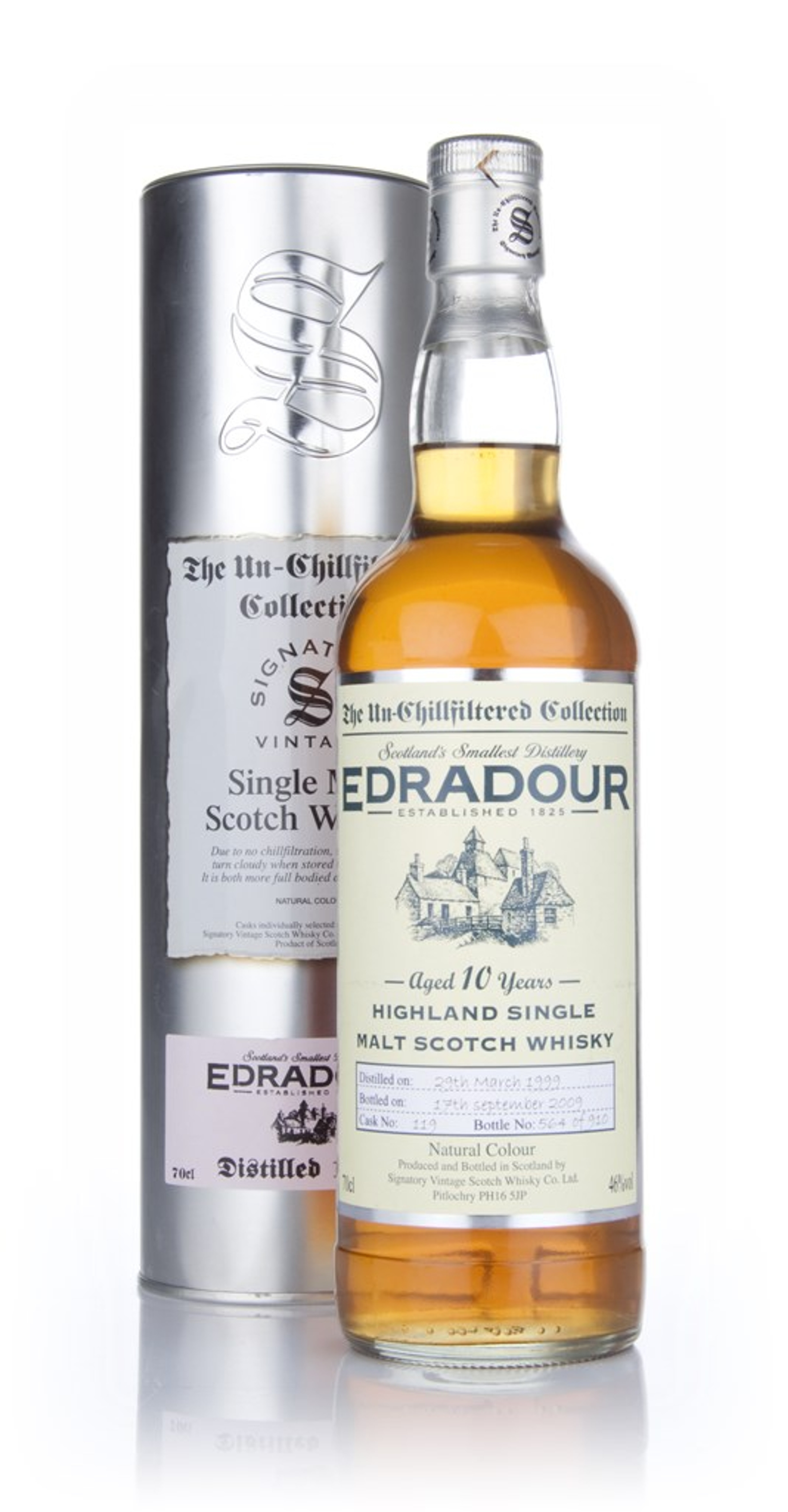 Edradour 10 Year Old 1999 - Un-Chillfiltered (Signatory) 70cl