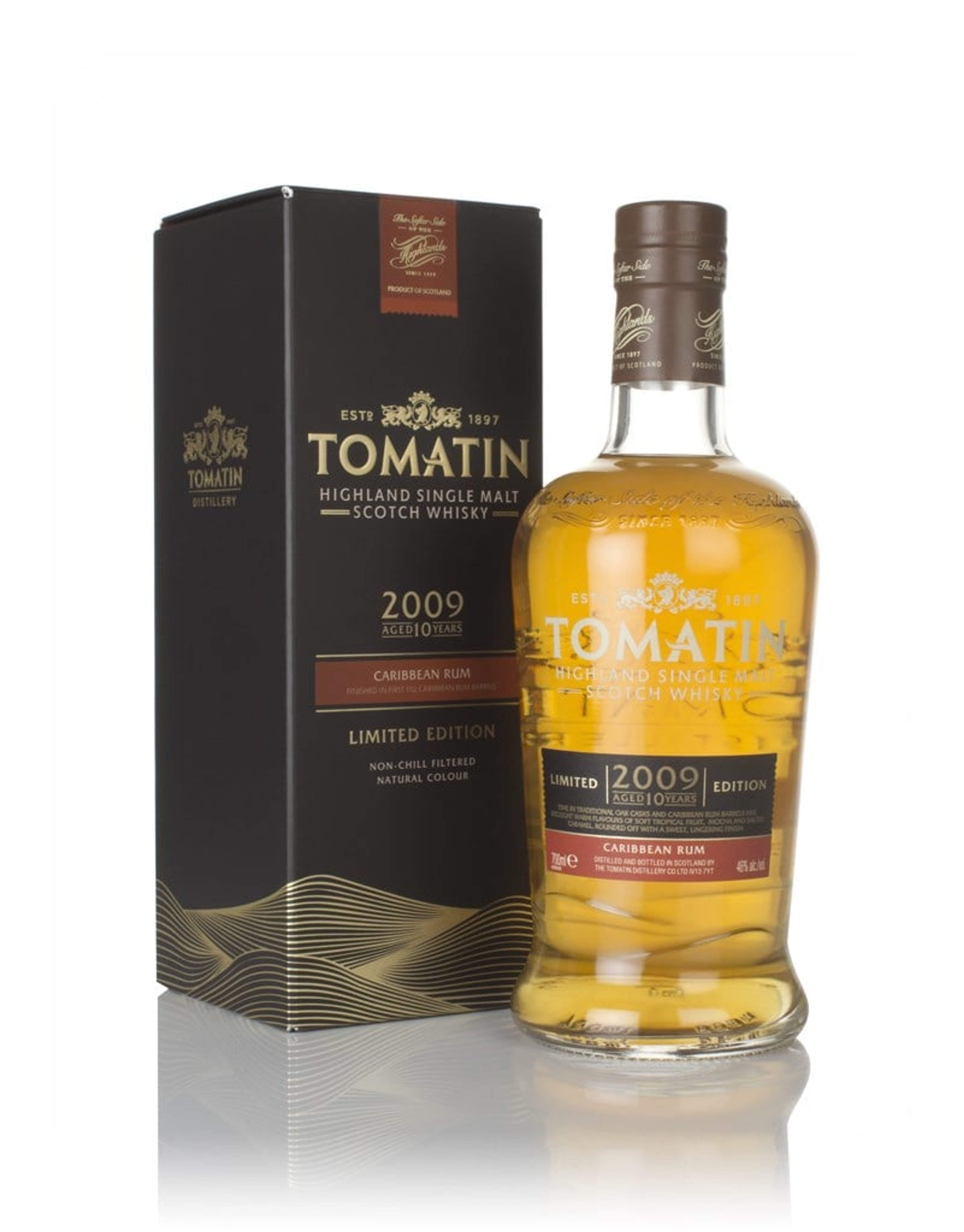 Tomatin 10 Year Old 2009 Caribbean Rum Cask Finish 70cl