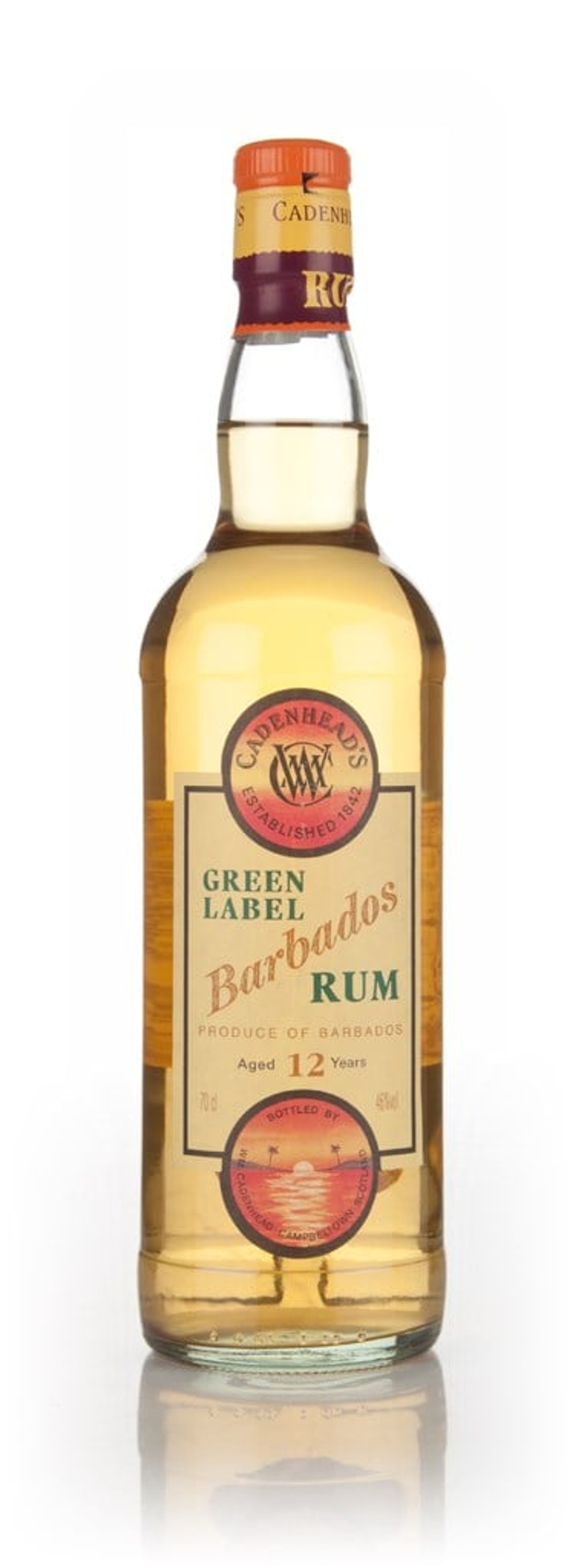 WM Cadenhead 12 Year Old Green Label Barbados Rum 70cl