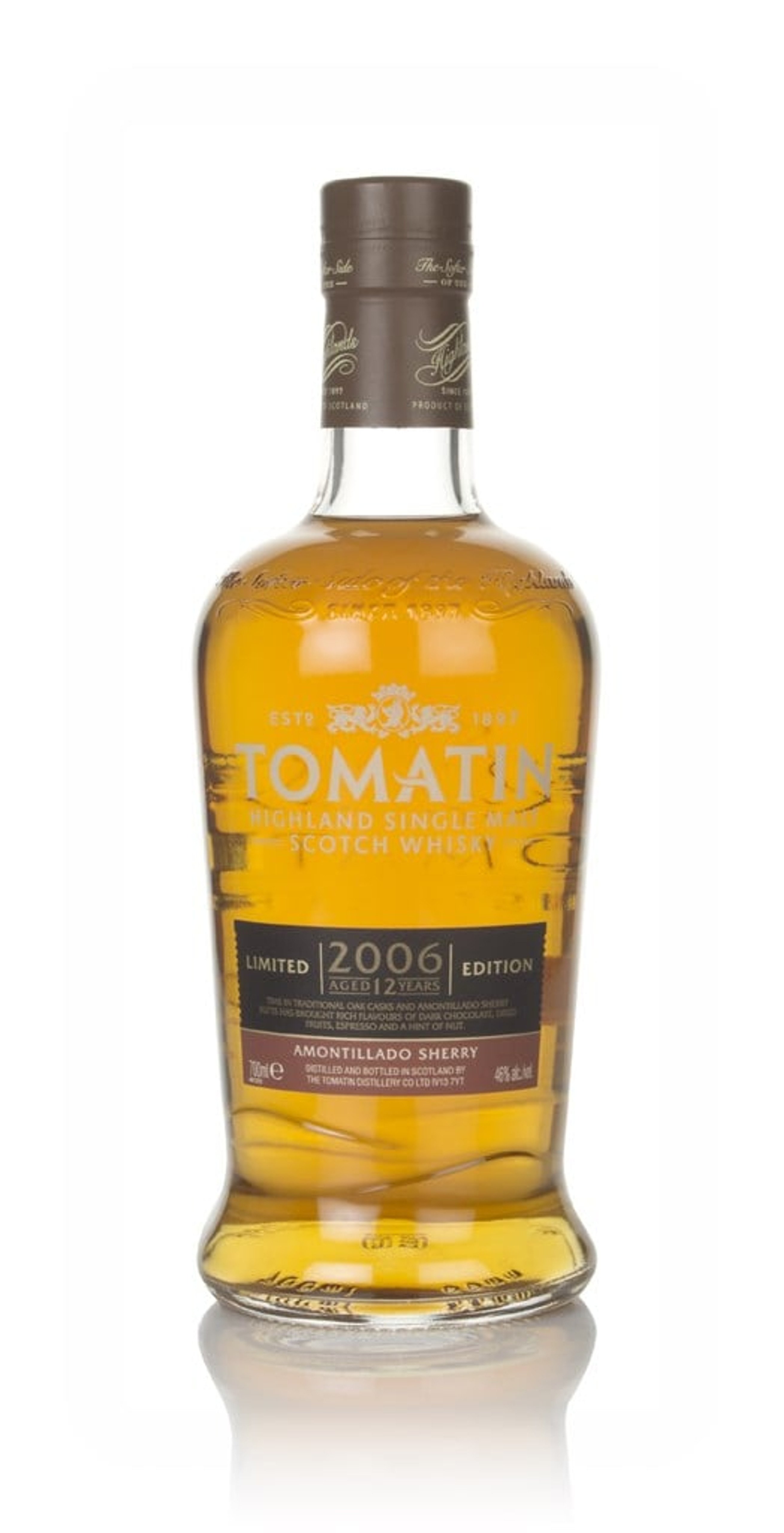 Tomatin 12 Year Old 2006 Amontillado Sherry Cask Finish 70cl