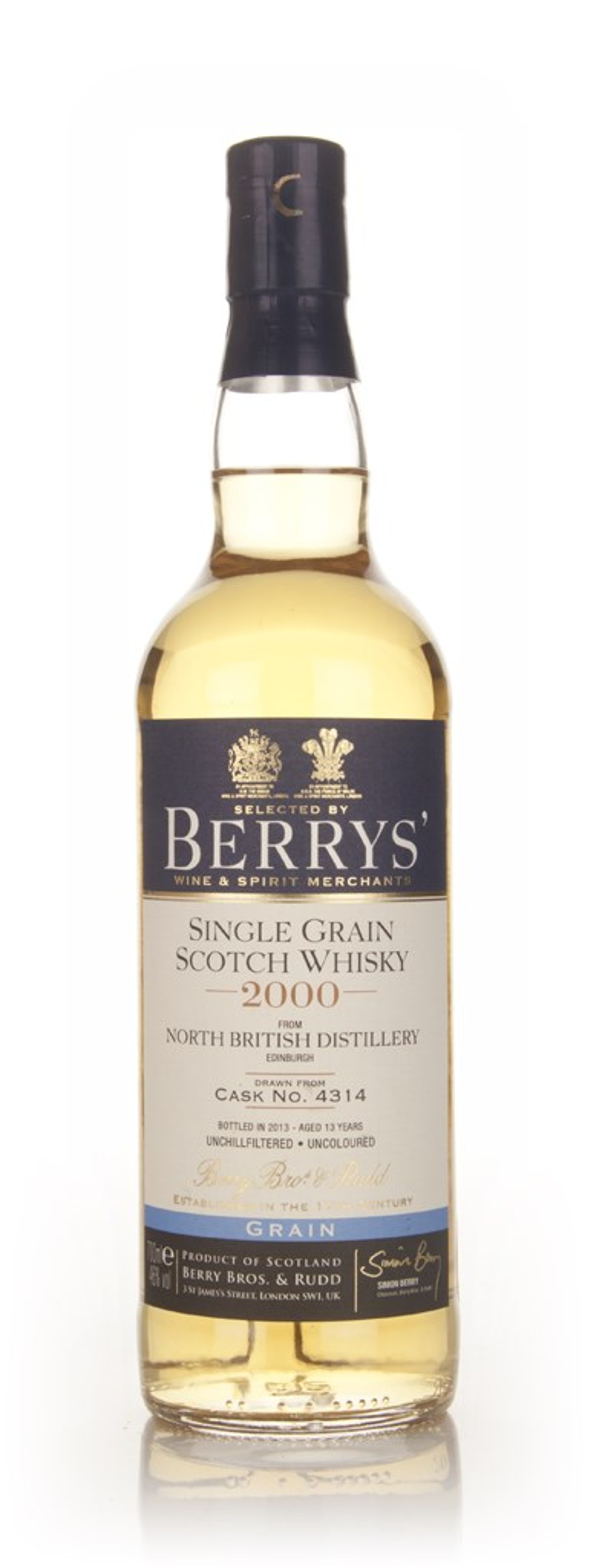 North British 12 Year Old 2000 (cask 4314) - (Berry Bros. & Rudd) 70cl