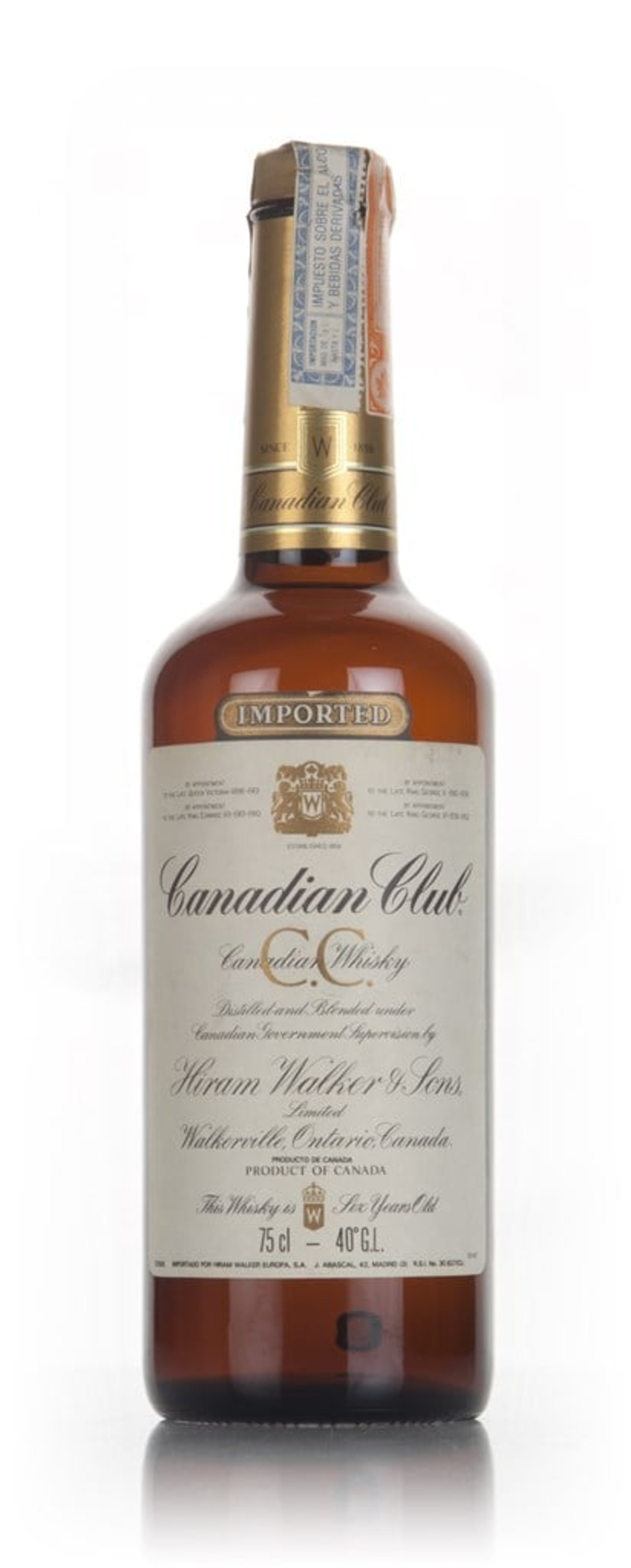 Canadian Club 6 Year Old Whisky - 1977 75cl