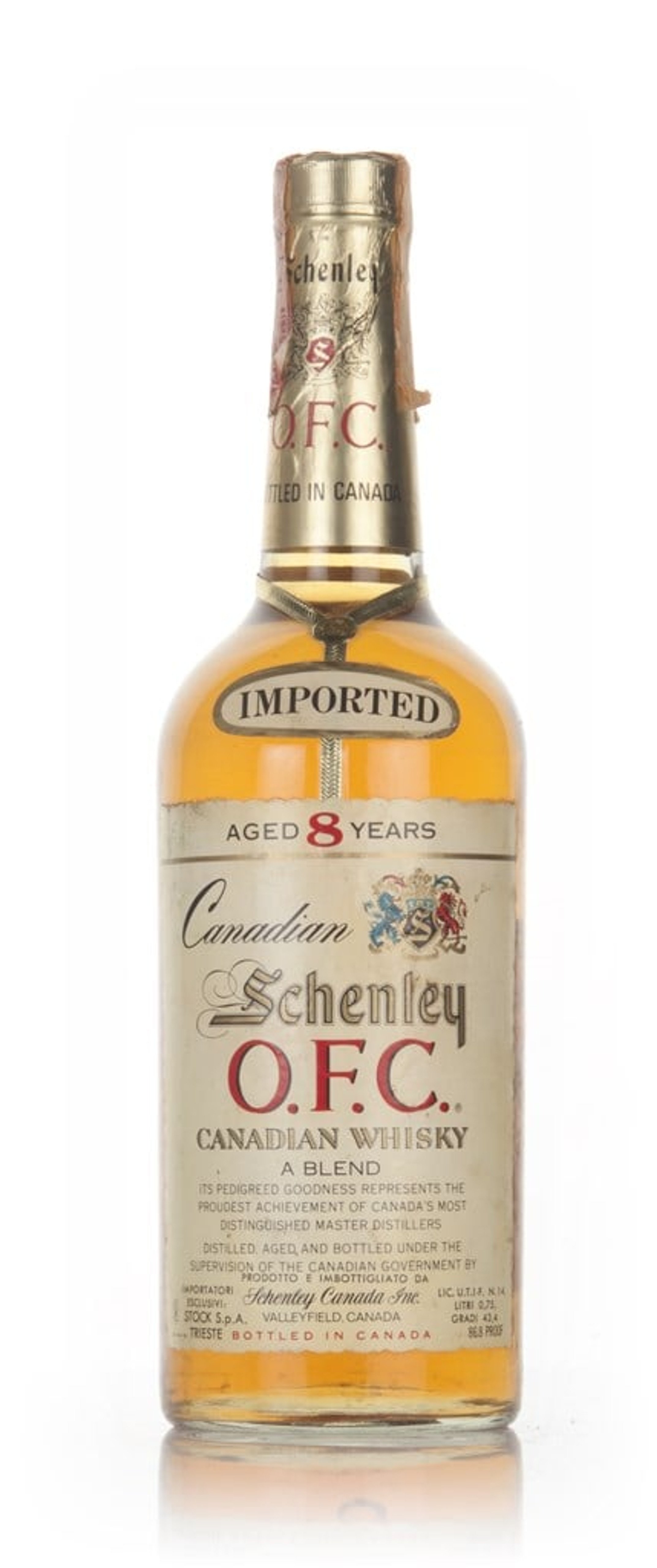 Schenley O.F.C. 8 Year Old Canadian Whisky - 1981 75cl
