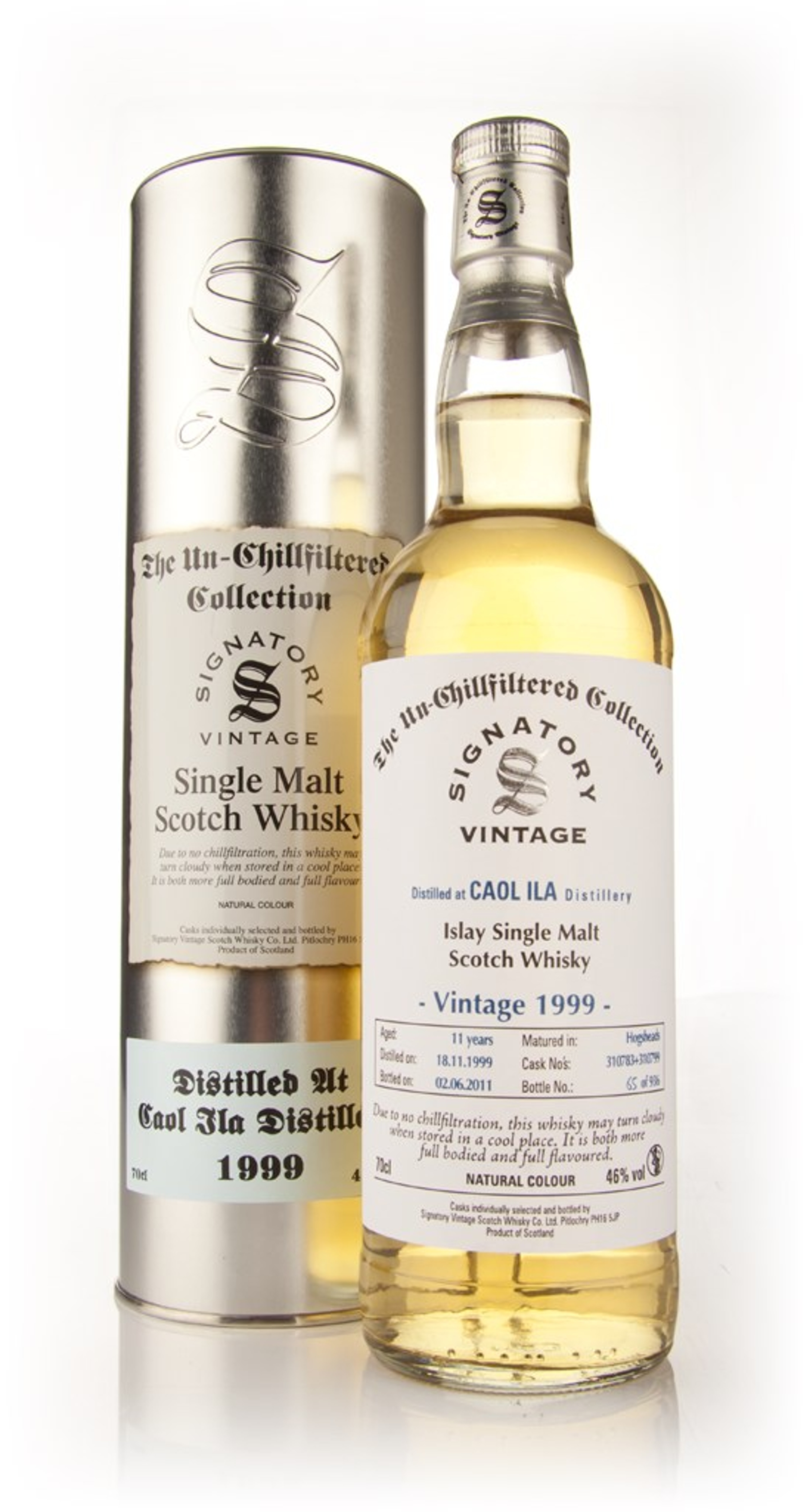 Caol Ila 11 Year Old 1999 - Un-Chillfiltered (Signatory) 70cl