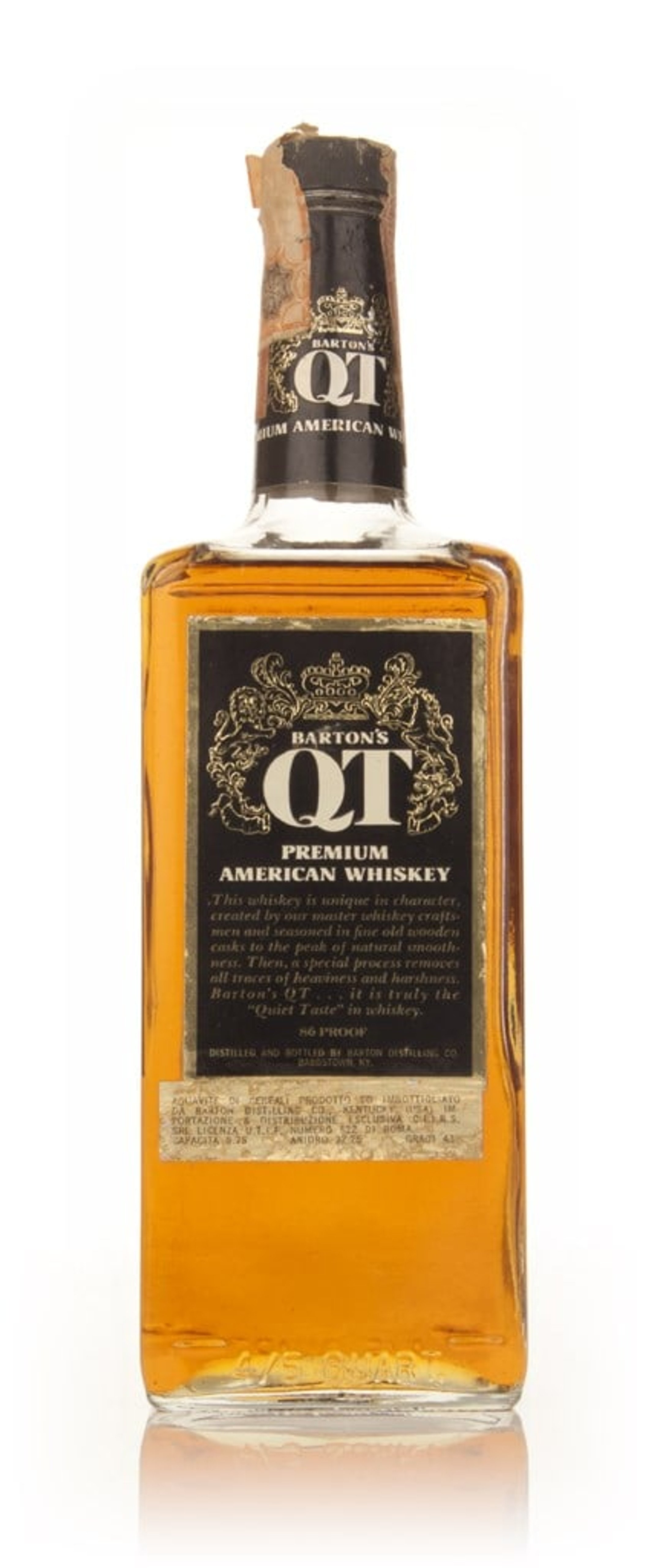 Barton's QT Premium American Whiskey - 1970s 75cl
